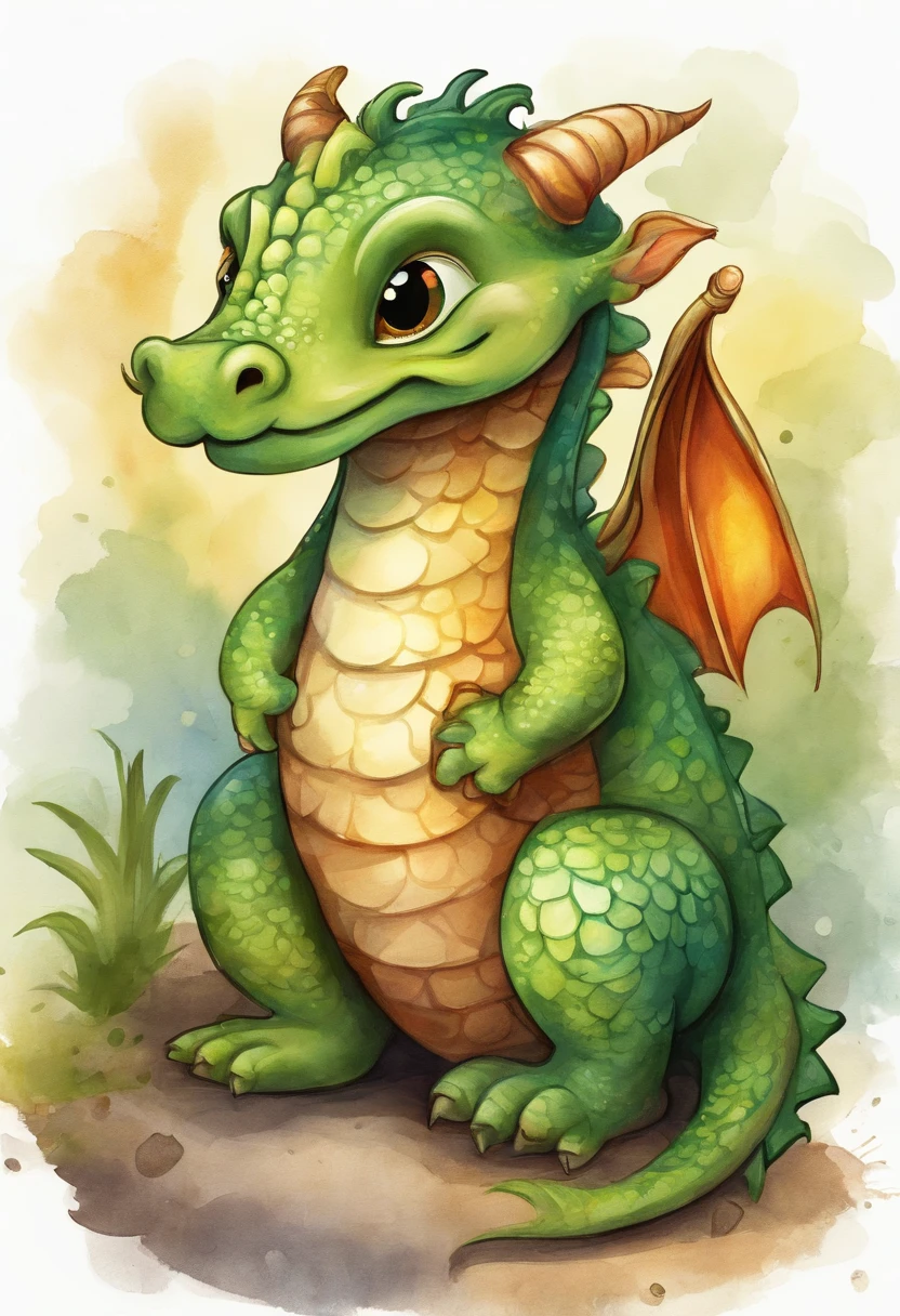Cartoon cute little dragon, character design, sticker design, painting digital adorable, arte digital detalhada bonito, colorful kids book illustration, bela arte digital, abelha maia, illustration of children's books, illustration of children's books, (abelha), cute illustration, cute storybook illustration, illustration of children's books, Illustration for children's book, illustration of children's book, abelha grande, a beautiful artwork illustration, separated from white background
