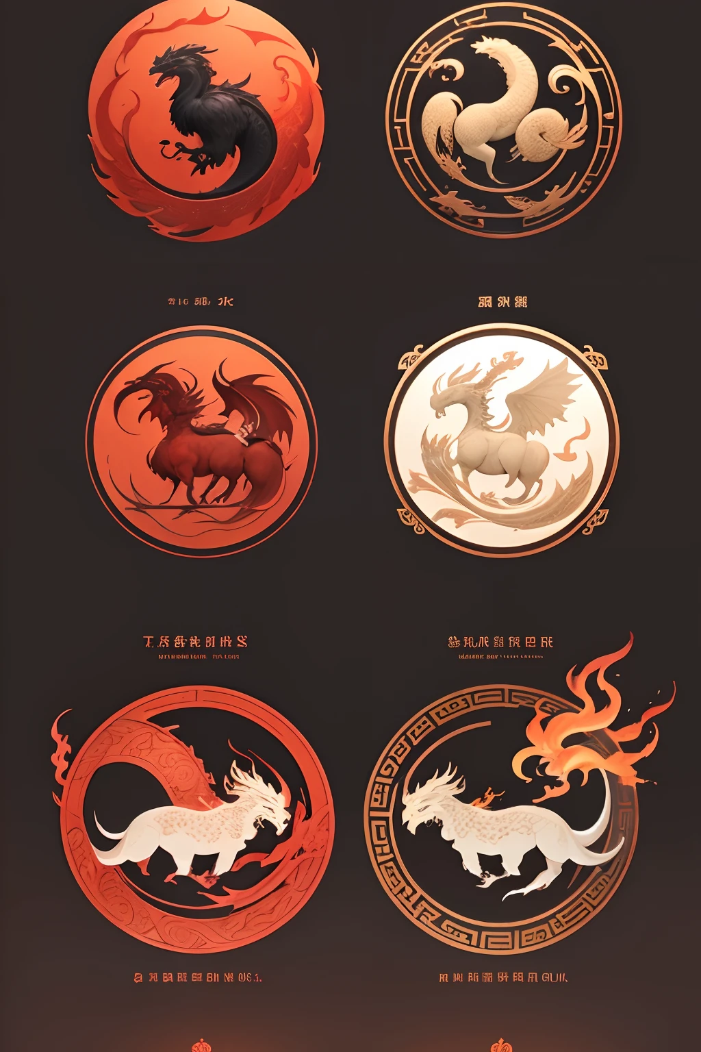 Theme selection：

The main color is Chinese red，Represents prosperity、Festivities and good luck。
Integrate traditional Chinese cultural elements，Such as dragons and phoenixes、Chinese knot、Chinese painting, etc。
pattern designs：

Use clean lines and geometric shapes，to highlight the minimalist painting style。
Try combining dragon and phoenix motifs with modern geometric elements，to show the fusion of tradition and innovation。
Outline the image of the dragon and phoenix with lines，Highlight a sense of dynamism and power。
Some symbols can be added around the dragon and phoenix，Like a light、Flame or energy fluctuations，to emphasize the image of high technology。
Font selection：

Choose Hyundai、Concise fonts，to highlight the image of professionalism and innovation。
Avoid using overly flashy or complex fonts，to maintain an overall sense of simplicity。
Consider using bold or italics to emphasize Hi-Tech Group's name or acronyms。
Color scheme：

It is mainly based on Chinese red，Can be paired with white or gray as a secondary color。
You can use gradient effects or shadows to add depth and dimension。