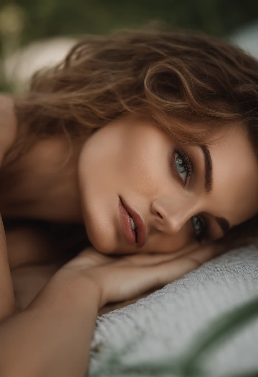 Arafed Mujer totalmente , Chica sexy con ojos azules, ultra realista, meticulosamente detallado, Retrato Sophie Mudd, cabello rubio y ojos grandes, selfie de una mujer joven, Ojos del dormitorio, Violeta Myers, sin maquillaje, Maquillaje natural, staring directly into camera, cara con artgram, maquillaje sutil, Impresionante foto de cuerpo completo arrodillado en la cama, En el dormitorio, Medium to large size bust; ; ;desnudo,  Mostrando, Senos medianos a grandes expuestos, Parte inferior afeitada,