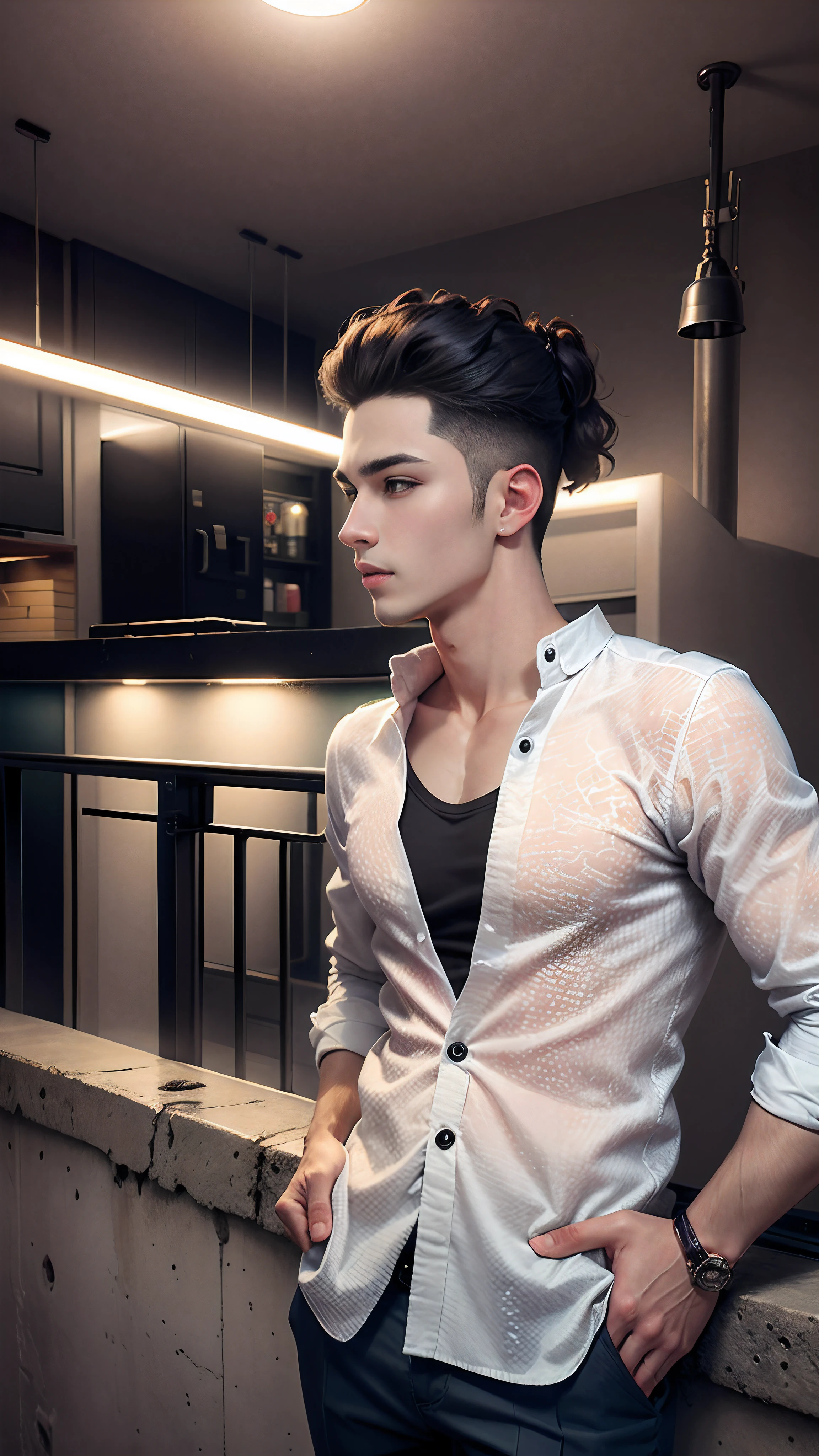 Handsome the cute boy real face dress change