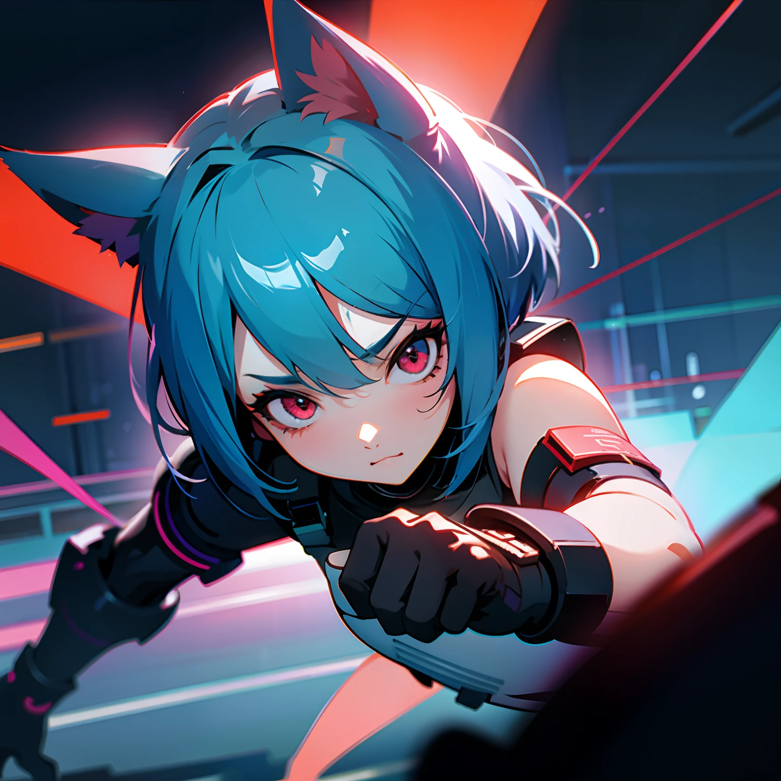 (vintage vhs), (crt screenshot), (Zen, Amy Sol style), (((angry cathedral shootout spacewalk))), (((blue anthro kemono furry rabbit exploring old ruins))), (((underground cavern shining flashlight in old ruins))), anime rabbit character with futuristic hair and glowing eyes exploring old ruins, anime art, anime aesthetic, (((old ruins in background cel art))), kemono anime space cadet rabbit girl, wearing cybernetic bunny ears, angry powerful female fighter --v6