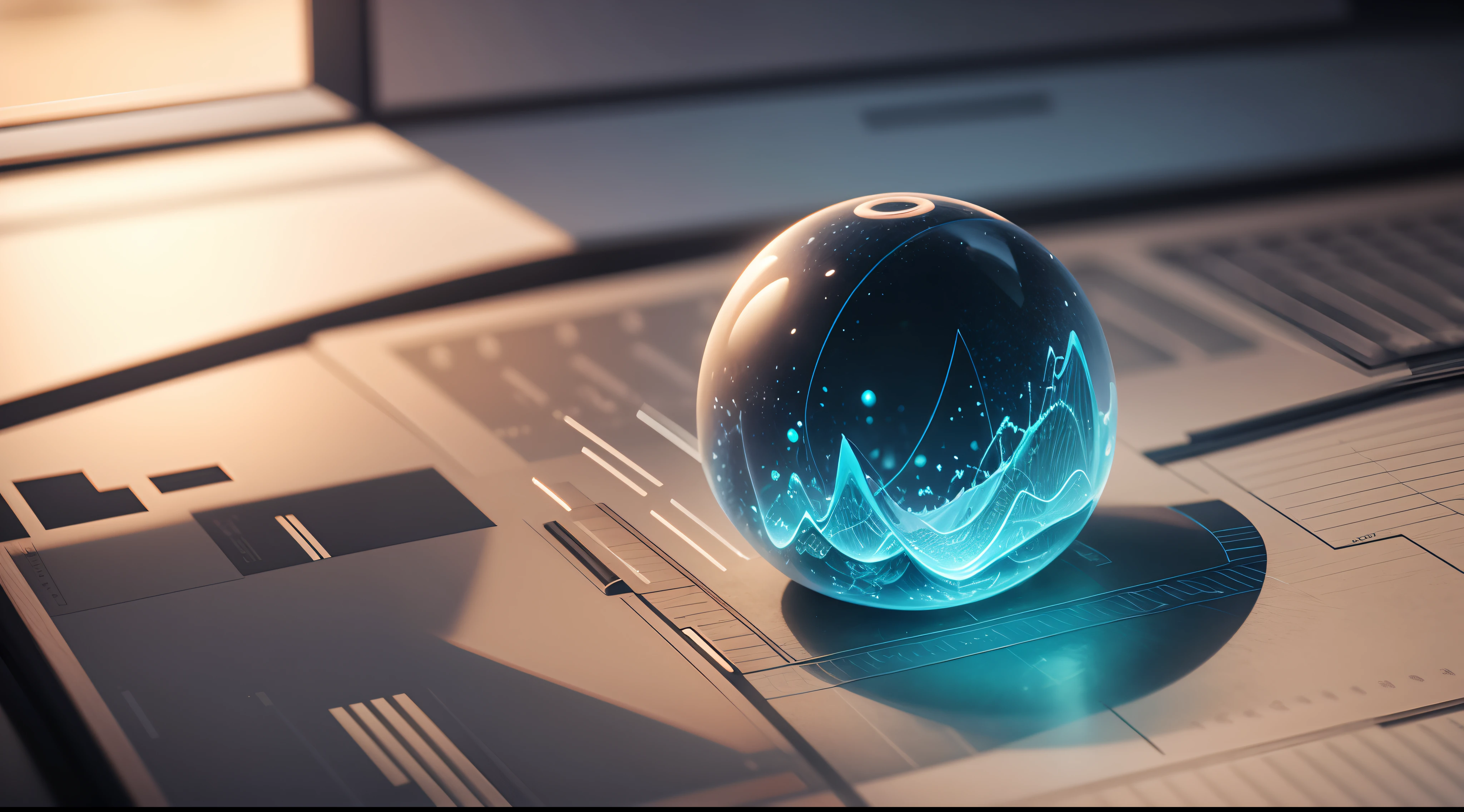 Engaging 3D visualization featuring stunning graphs、glinting