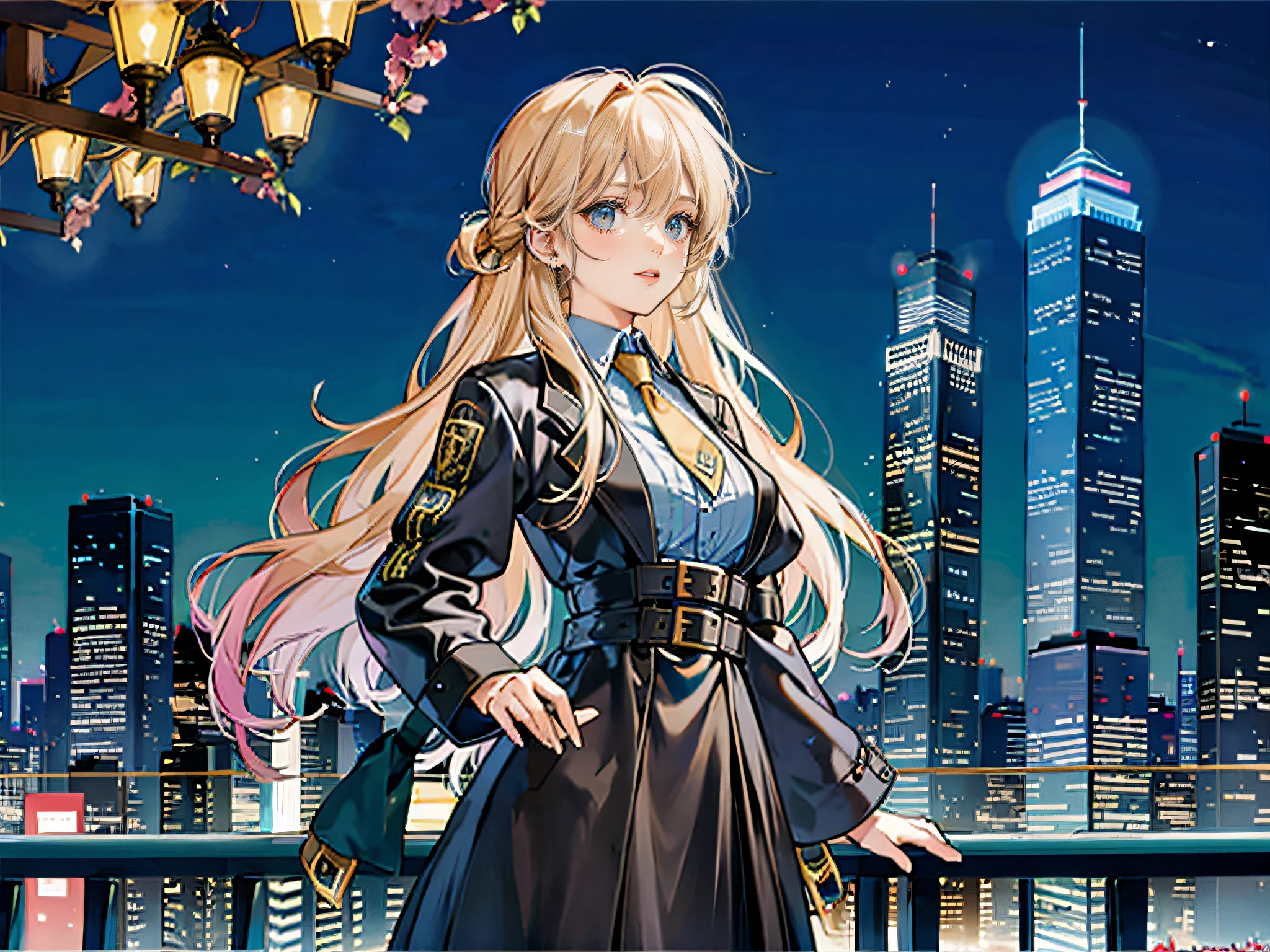 Skyscrapers in the night view