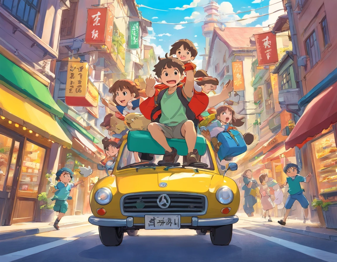 Logo-style illustration、Uber Eats Delivery Man、American comic、animesque、comics、comic strip、gag、Image Character、Unification of characters、Mascot character、humor、