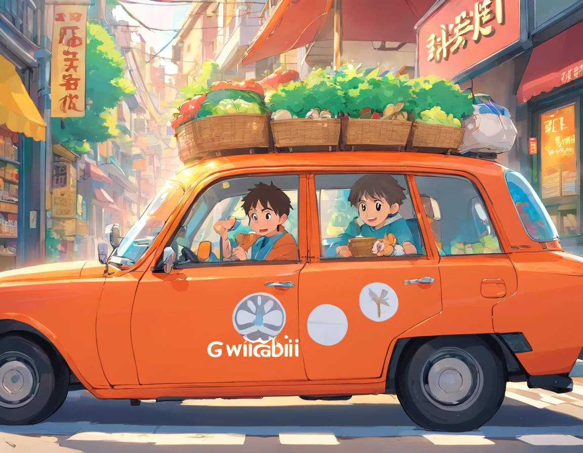 Logo-style illustration、Uber Eats Delivery Man、American comic、animesque、comics、comic strip、gag、Image Character、Unification of characters、Mascot character、humor、