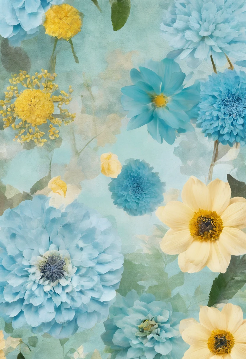 Real photos, photography, 65° viewing angle, real light and shadow, outdoor, close-up, lawn, sunny day, simple background, garden of pastel blue flowers, trees, realistic details, 8K high-definition pictures, circular platform::2,