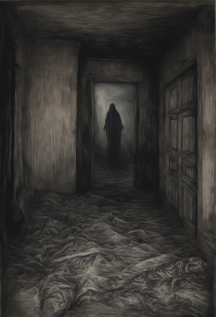 /imagine prompt: Child wearing a black dress, opening a box, dark, eerie, fear

, A small child in a black dress, with big, innocent eyes, Disheveled hair covering part of the face, Trembling hands holding the box, A mix of curiosity and apprehension,

, An old and worn-out box, covered in dust and cobwebs, Signs of wear revealing its dark history, A rusty latch that is difficult to open, The unknown hidden inside,

, A heavy and ominous atmosphere, Shadows dancing on the walls, Disturbing silence, Chilling air causing shivers, Fear hanging in the air,

, Digital illustration with dark tones and dramatic contrasts, Oil painting with expressive brushstrokes and dark colors, Charcoal drawing with intense lines and rough textures, Digital art manipulated with light and shadow effects,

, Edward Gorey, Tim Burton, H.R. Giger, Zdzislaw Beksinski, Hieronymus Bosch, Salvador Dalí —c 10 —ar 2:3