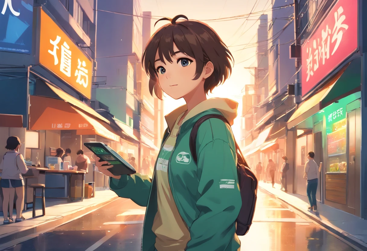 (best quality,highres,realistic:1.2),digital,logo-style illustration of an Uber Eats delivery driver,comic books,anime,comedy,comic-style,unified character design,mascot character,humor,nostalgic colors,playful lighting