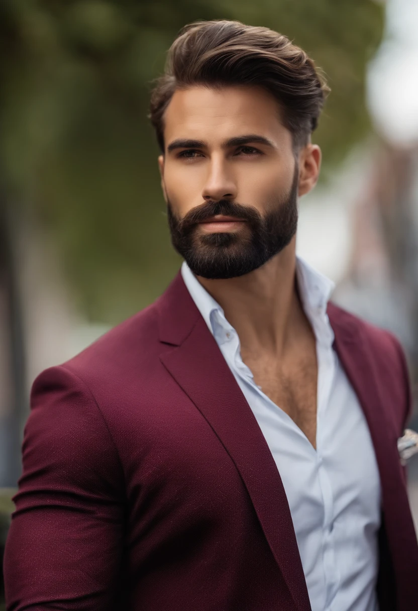 Homem lindo de terno ,barba , cabelo lindo , executivo, Business Scenario