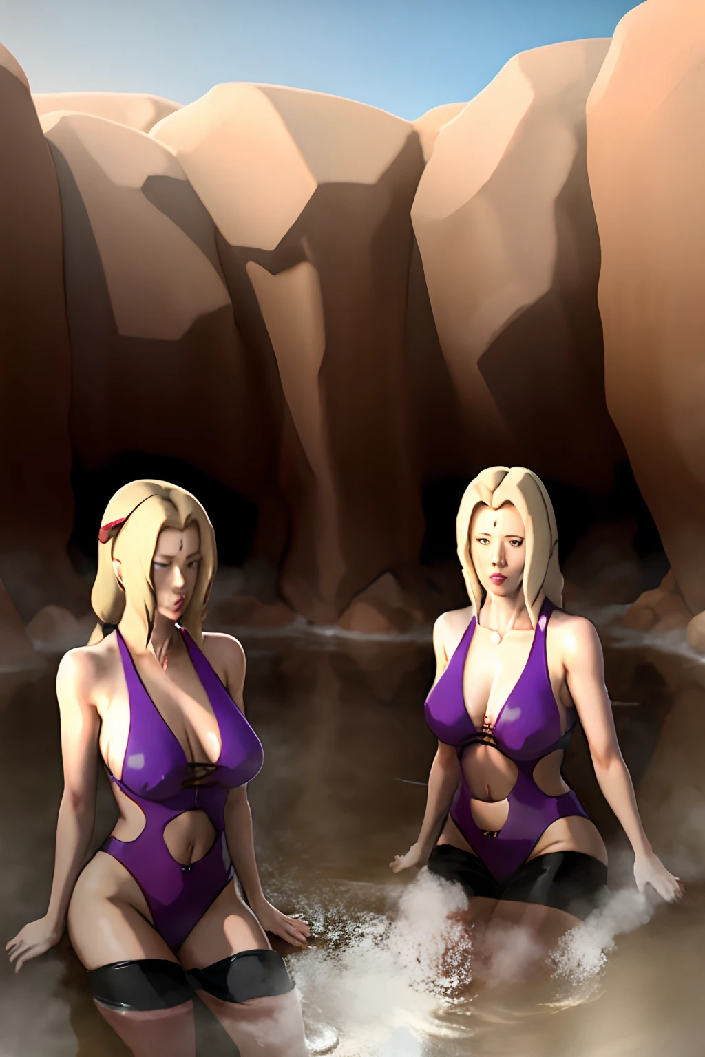 in the hot springs