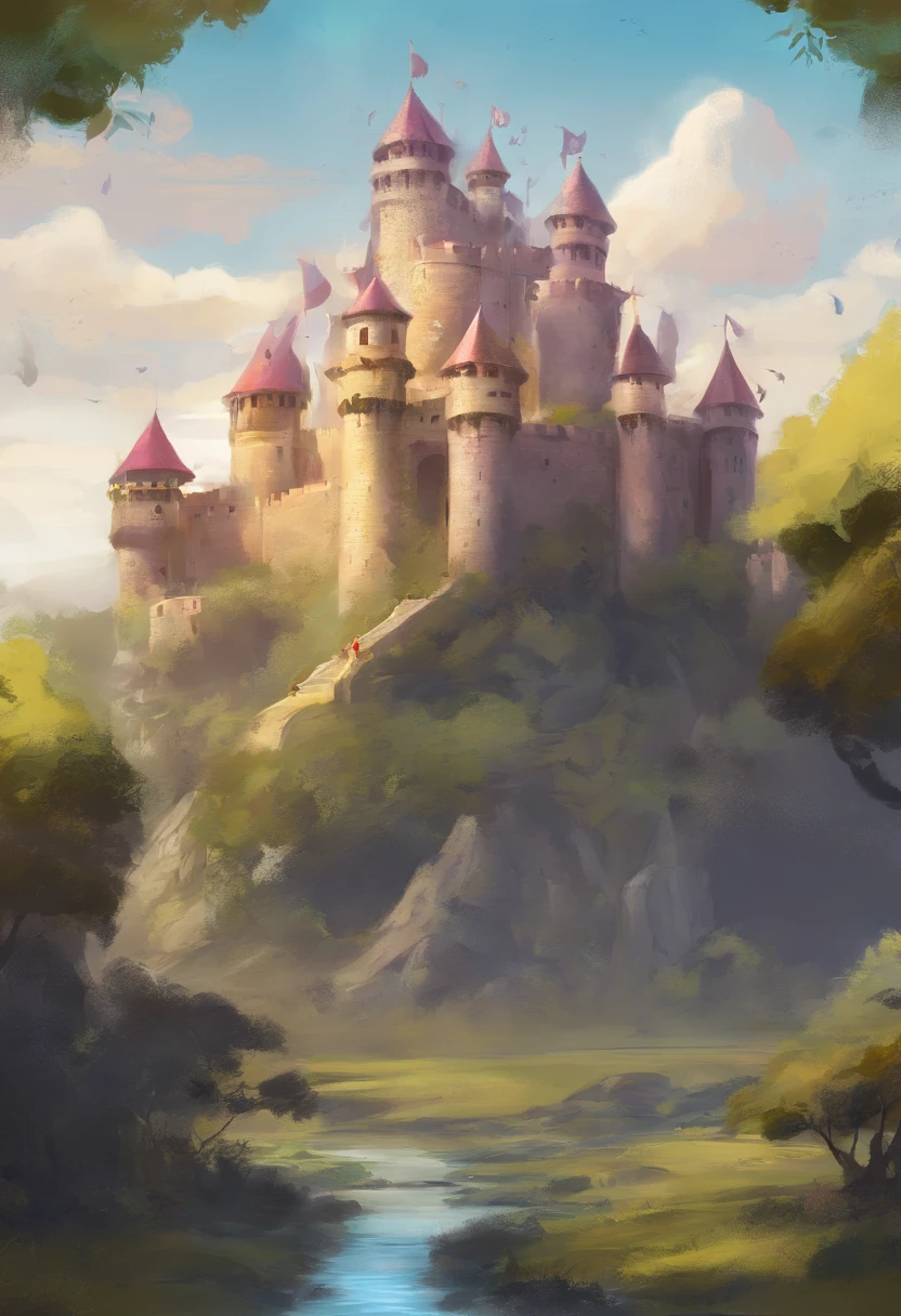 (Ursinha Princesa), fundo castelo, desenho,infantil