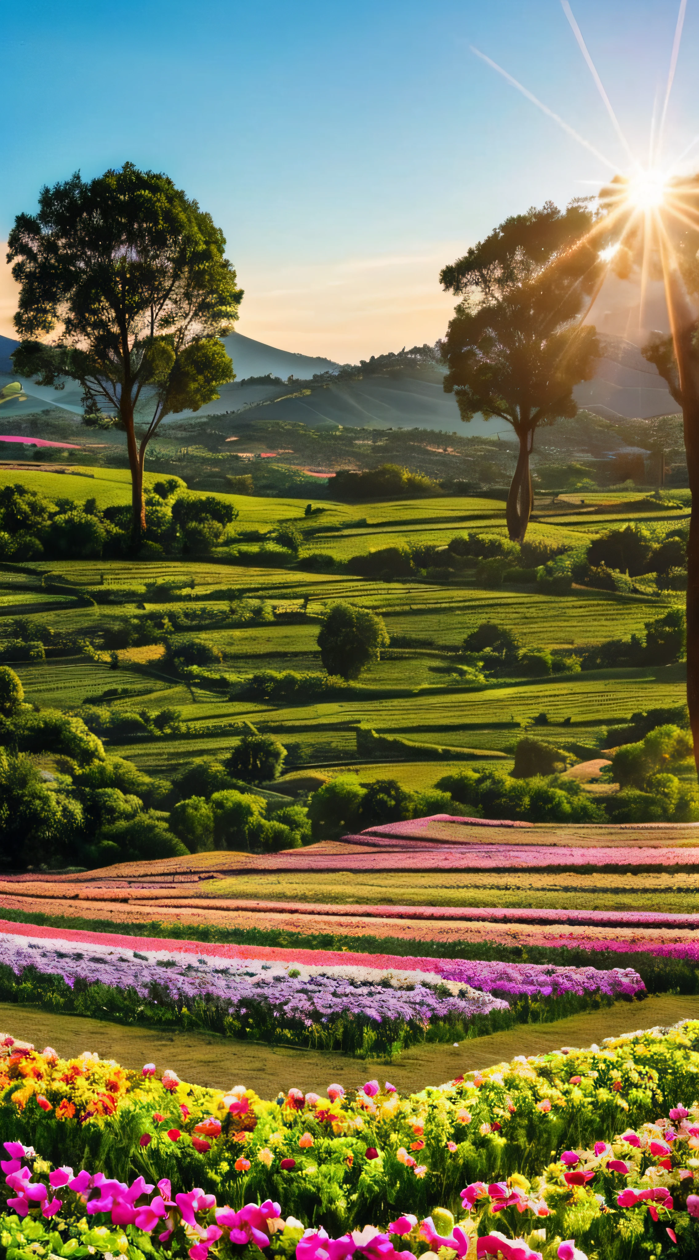 (extremadamente detallado, obra maestra, La mejor calidad, foto antigua, principios de siglo, VHS Aesthetics) Salto mutante. Vegetables from another dimension. Epic flowers far away, organic trees with meat. Luz noche.