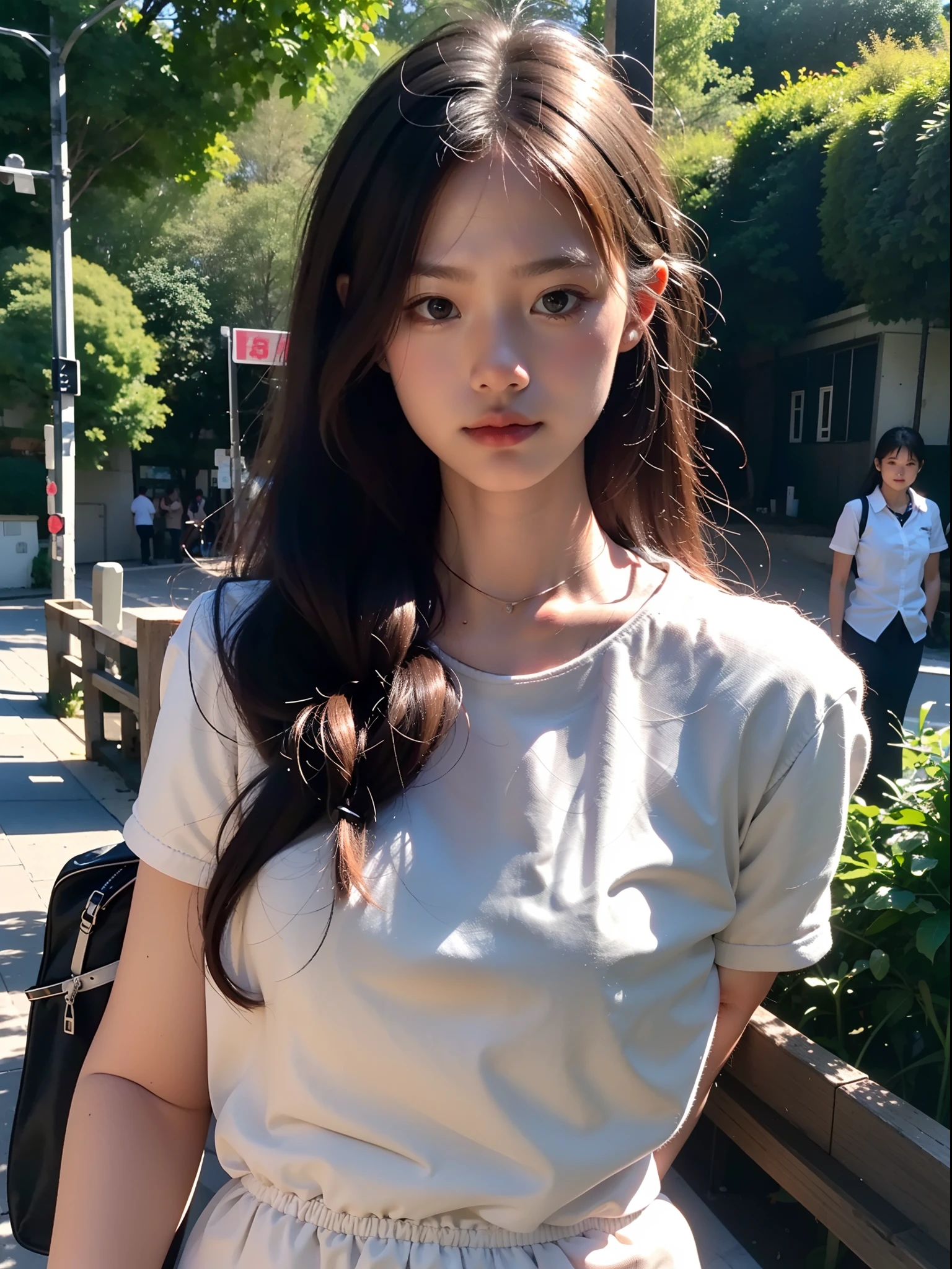 best qualtiy,RAW photos,(tmasterpiece:1.2),realisticlying,A high resolution,1girll,cinmatic lighting,depth of fields,