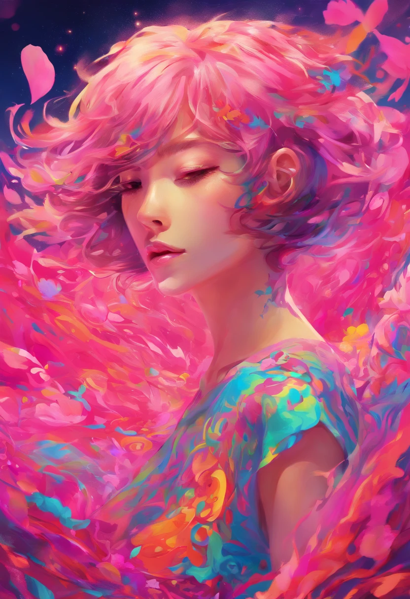 ((top-quality, 8K)), (Realistic), (Face Focus: 1.1), (pink there: 1.3), Kawaii Girl, short-hair,
Hair fluttering in the wind, Facing to the side, Look up at your face, Eyes closed, (Sleeveless: 1.1)、Skirt, D Cup Breasts,Countless petals are falling