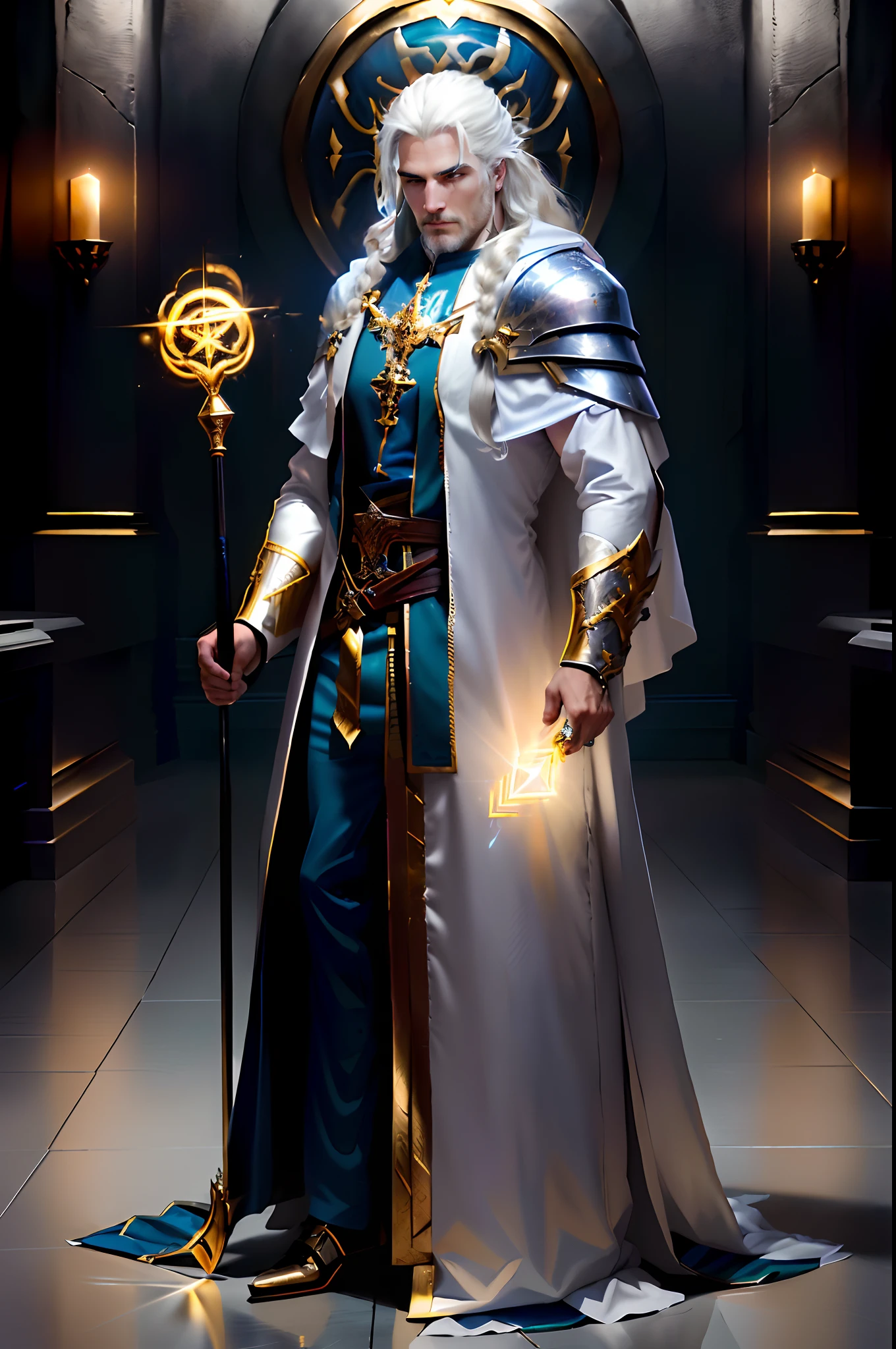 This mystical metal is an alloy of extraordinary properties, forged in secret by craftsmen long forgotten and revered as a gift from the gods. Conhecido como "Golden ether", This metal is as rare as it is valuable, and its golden glow transcends mere appearance.
The Golden Aether is known for its incredible ability to conduct and amplify magical energies. Quando moldado em um cajado, ele se torna um canalizador perfeito para a magia, extending the spells and rituals performed through it. His touch is soft and fresh to contact, conveying a sense of pulsating energy.
The alloy is composed of a secret mixture of rare metals and magical minerals, cast in a furnace fed by flames of fatuous fire, which can only be found in the depths of ancestral forests. The delicate carvings in the Golden Aether reveal arcane symbols that light up softly as magic flows through the staff, creating luminescent patterns that seem to dance.
This mystical metal is very resistant and practically indestructible, tornando o cajado praticamente imune a danos. Those who possess a staff with a golden ether core are considered chosen by the gods, and its magical power is amplified to almost divine levels.
Only the most skilled craftsmen and wizards are able to work with the Golden Aether, making any object containing this metal an unparalleled gem, especialmente quando incorporado a um cajado, uma arma capaz de canalizar os segredos do universo.
The Golden Aether is, undoubtedly, A mystical metal of incalculable value, able to turn a simple staff into a tool of unparalleled power in the hands of a talented mage.