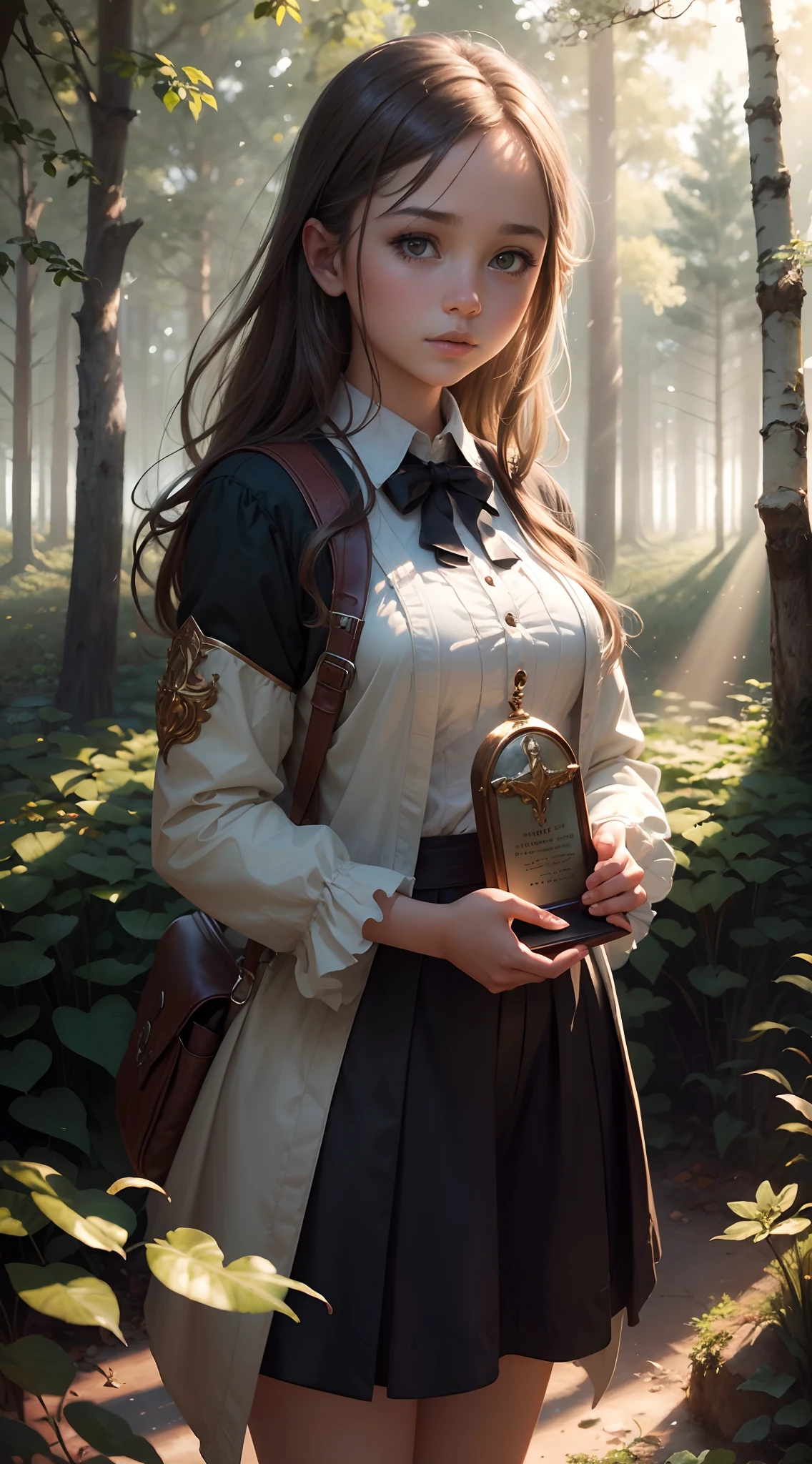award winning concept art of (1girl:1.2), outdoors, god rays, centered, (masterpiece:1.2), (best quality:1.2), Amazing, highly detailed, beautiful, finely detail, warm soft color grading, Depth of field, extremely detailed 8k, fine art, stunning, iridescen...