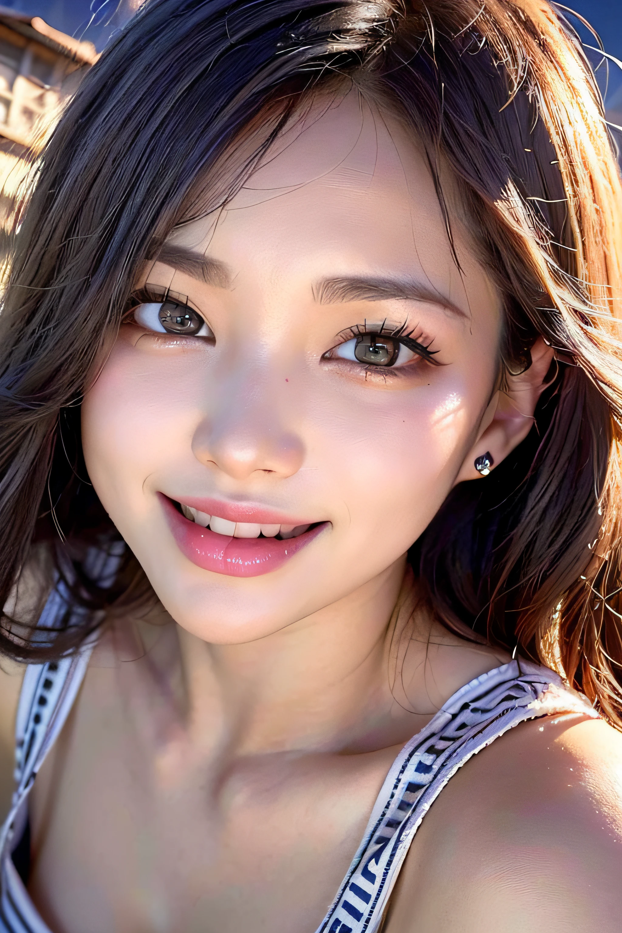 Trip (Only slim shoulder straps, Ultra-low-cut top)( Very close view ) Face view , clothes see-through (((Outdoor paradise))), ((Petals flying in the air )),Light smile,,camel-toe,(Crystal colorful lights),,Soft clouds,((|Cover with a scarf)), ((Cute clothes that are short and wide|no underwares|Slightly perspective ) ((greek architecture,Bohemian architecture,Hindu temples,Thai snacks,Thai style)) starrysky,Beautiful
((Masterpiece)),(realisticlying:1.2),best qualtiy,high high quality,absurderes,rich colourful,stunning art,best qualtiy, ultra - detailed,beautifuldetails, reflective hair,Good lighting, Ray traching, depth of fields,ultra - detailed,illustratio,astounding,finedetail,The is very detailed, ((ultra - detailed)), (Beautiful Meticulous Girl), Beautiful detail glow, Complicated details, A high resolution, Extremely refined and beautiful,beatiful detailed eyes, hdr, Round eyes, detailedfacialfeatures,(Round pupils:1.4) (illustratio),(美丽细致的眼睛)(Very very detailed face)), depth of fields,(alluring face)((ssmile:1.3)), Smiling lips, (looking at viewert:1.1) closeup cleavage, wide wide shot, Side Body, photore, lewd poses , Moody light, Sistine Phil Beldev, Smile,(((Masterpiece,Best quality,A high resolution)))),Extremely detailed 8K,Beautiful girl with busty body,(hyper HD,ultra - detailed,High detail,high realistic,Ultra-realistic,Photo realism),(1girll:1.5),(realistic dark hair),Short curly hair,Bob cuts hair,(Dynamic posture),Face the camera,A shallow smile,Open lips,Light blue eyes,Average chest,
(Beautiful and detailed face,Beautiful and delicate eyes),Sunlight),(Beautiful buttocks 0.5),Color backlight
split, Cover your chest with only your hands,hips bare,earring,Pink sexy yarn,((Striped underwear、Black openwork underwear、Transparent embroidered tulle underwear set,Gold bracelets,Pink lace gloves))Lace pantyhose、Lace gloves、Wedding headscarf、pearls necklace,(toppless)(Very small panties),Moles under eyes, ((Gray-blue hair)),Crystal glowing necklace