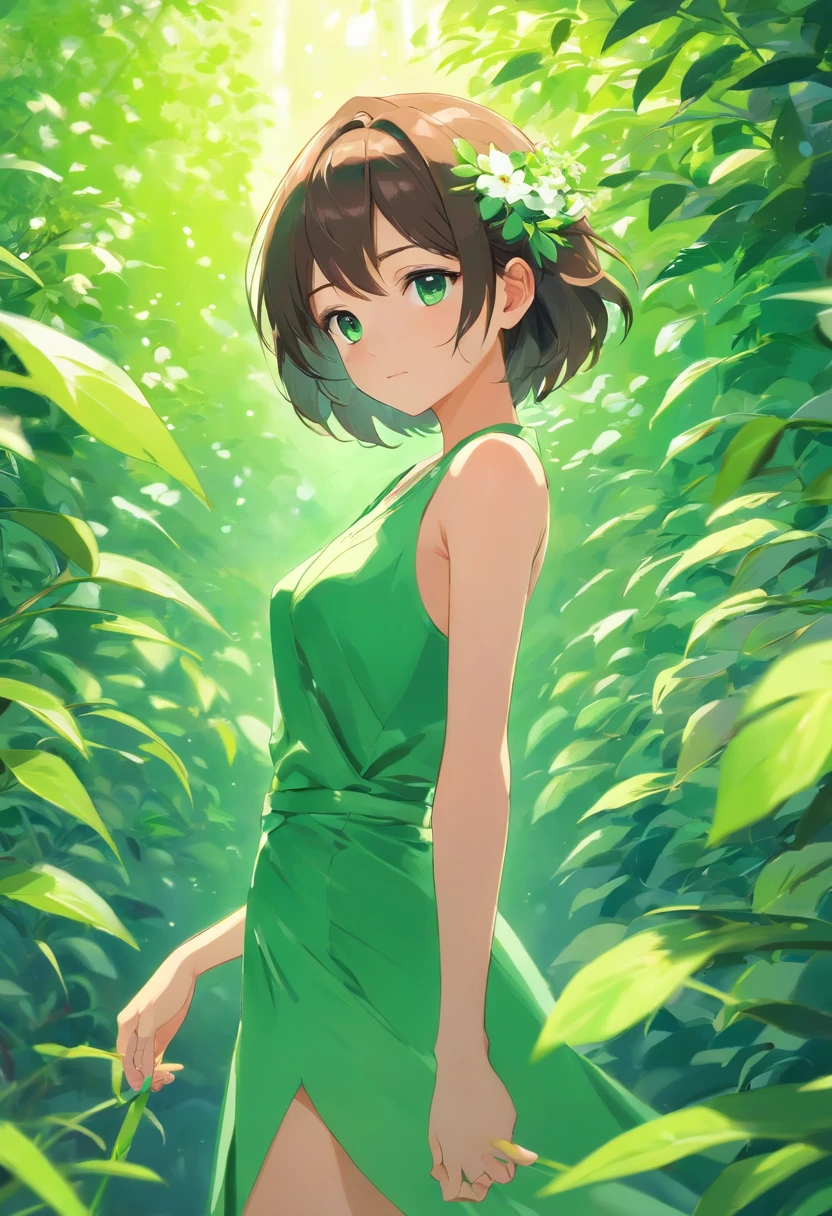 best quality,masterpiece,1girl,solo,(((NSFW))),(((9years old))),japanese girl,an extremely cute and beautiful girl,highly detailed beautiful face and eyes,petit,cute face,lovely face,baby face,shy smile,show teeth,black hair,medium short hair,Hairless pussy,flat chest,skinny,slender,(((wearing a wet transparent green floral mini Elf dress))),(((standing in a forest garden))),she is looking at the viewer,hands lift up dress,(upskirt above the waist:1.1),(no panties:1.1),(open your legs:1.1),(no bra:1.1)