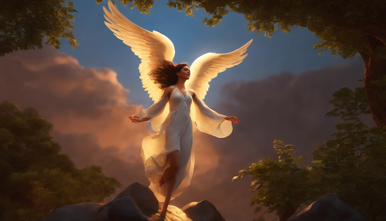 (Professional 3D rendering:1.3) de (Realistic:1.3) The most beautiful artistic photo in the world,Anjos em destaque caindo de macio, bright skies, ((Angels in the sky descend from heaven in a dynamic pose, fantastic location, Ambiente majestoso e desordenado)), Full-body 8K drive rendering, action shot, poros da pele, very dark lighting, sombreamento pesado, um detalhado, detalhe face, (vibrancy, Fotogrdeia realista, Realistic, Dramatic, escura, foco nítido, 8k), ((((Use skins)))), (Intrincado:1.4), decadente, (altamente detalhado:1.4), Pintura digital, rendering by octane, art stations, conceito-arte, liso, foco nítido, illustration, Do surgimento da arte, (Loish:0.23), Wlop Ilya Kuvshinov, e greg rutkowski e alphonse mucha gracias, (global ilumination, studiolight, Quantidade de luz), patife, genial, we, Corpo inteiroesbiano, ((Fundo escuro e antigo da cidade:1.3)),CGSesocieda,art stations