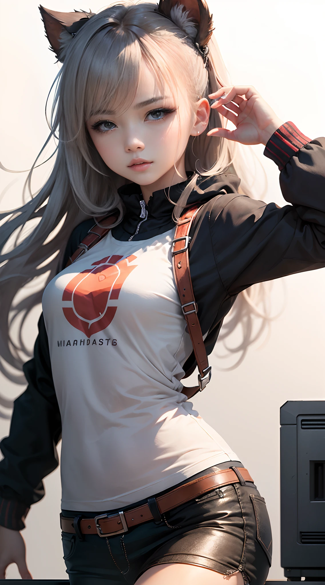 ((masterpiece)),(((best quality))),illustration,1girl,hair color,hair liuhai,hair style faxing,eyes style,environment huanjing,hair style faxing,pose zitai,female,shirt shangyi,stars,charturnbetalora, (simple background, white background:1.3), (multiple vi...