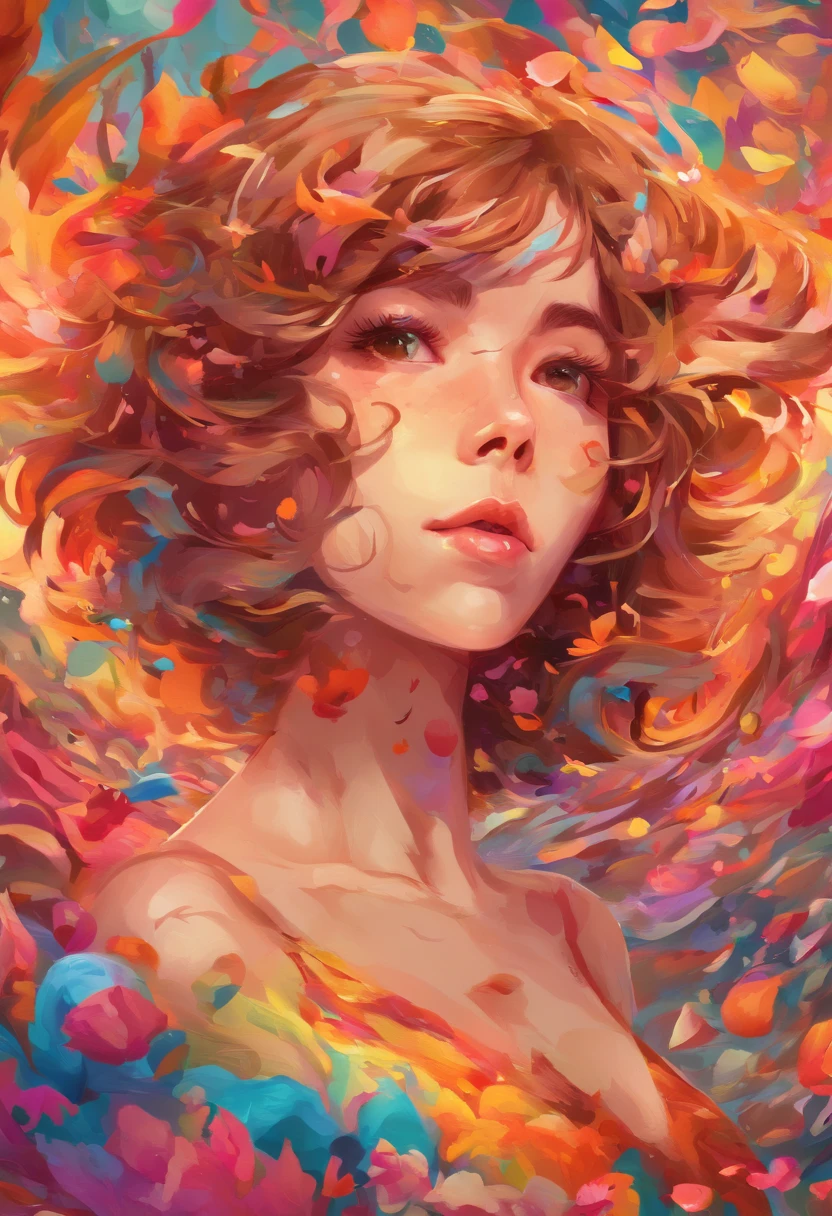 ((top-quality, 8K)), (Realistic), (Face Focus: 1.1), (Brownish: 1.3), Kawaii Girl, short-hair,
Hair fluttering in the wind, Facing to the side, Look up at your face, Eyes closed, (Sleeveless: 1.1)、Skirt, D Cup Breasts,Countless petals are falling