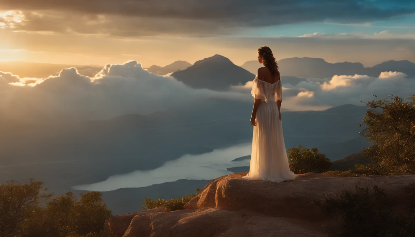 (Professional 3D rendering:1.3) de (Realistic:1.3) The most beautiful artistic photo in the world,Anjo homem em destaque caindo de macio,aparecendo a uma jovem mulher, bright skies, ((Angels in the sky descend from heaven in a dynamic pose, fantastic location, Ambiente majestoso e desordenado)), Full-body 8K drive rendering, action shot, poros da pele, very dark lighting, sombreamento pesado, um detalhado, detalhe face, (vibrancy, Fotografia realista, Realistic, Dramatic, escura, foco nítido, 8k), ((((Use skins)))), (intrincado:1.4), decadente, (altamente detalhado:1.4), Pintura digital, rendering by octane, art stations, conceito-arte, liso, foco nítido, illustration, Do surgimento da arte, (Loish:0.23), Wlop Ilya Kuvshinov, e greg rutkowski e alphonse mucha gracias, (global ilumination, studiolight, Quantidade de luz), patife, genial, we, Corpo inteiroesbiano, ((Fundo escuro e antigo da cidade:1.3)),CGSesocieda,art stations