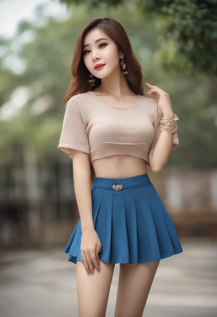(stable diffusion:1.2), ultra-detailed, (realistic:1.37), sexy girl, college student, mini skirt pants, big boobs, eye glass, Thai girl, croptop school t-shirt, beautiful detailed eyes, beautiful detailed lips, long eyelashes, youthful appearance, confident expression, stylish outfit, fashionable accessories, bright colors, sunlit background, dreamy atmosphere