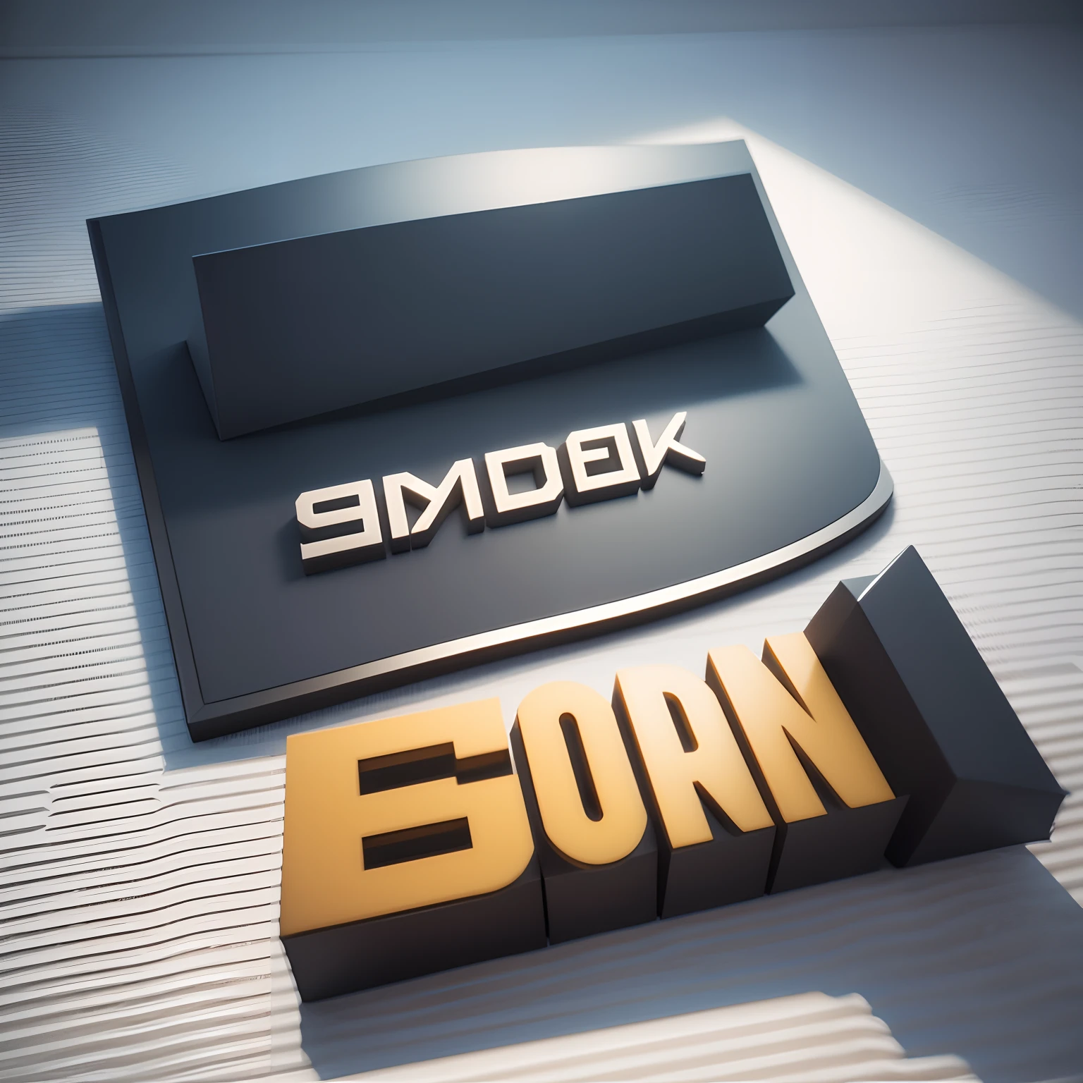 Stylish 3d text logo