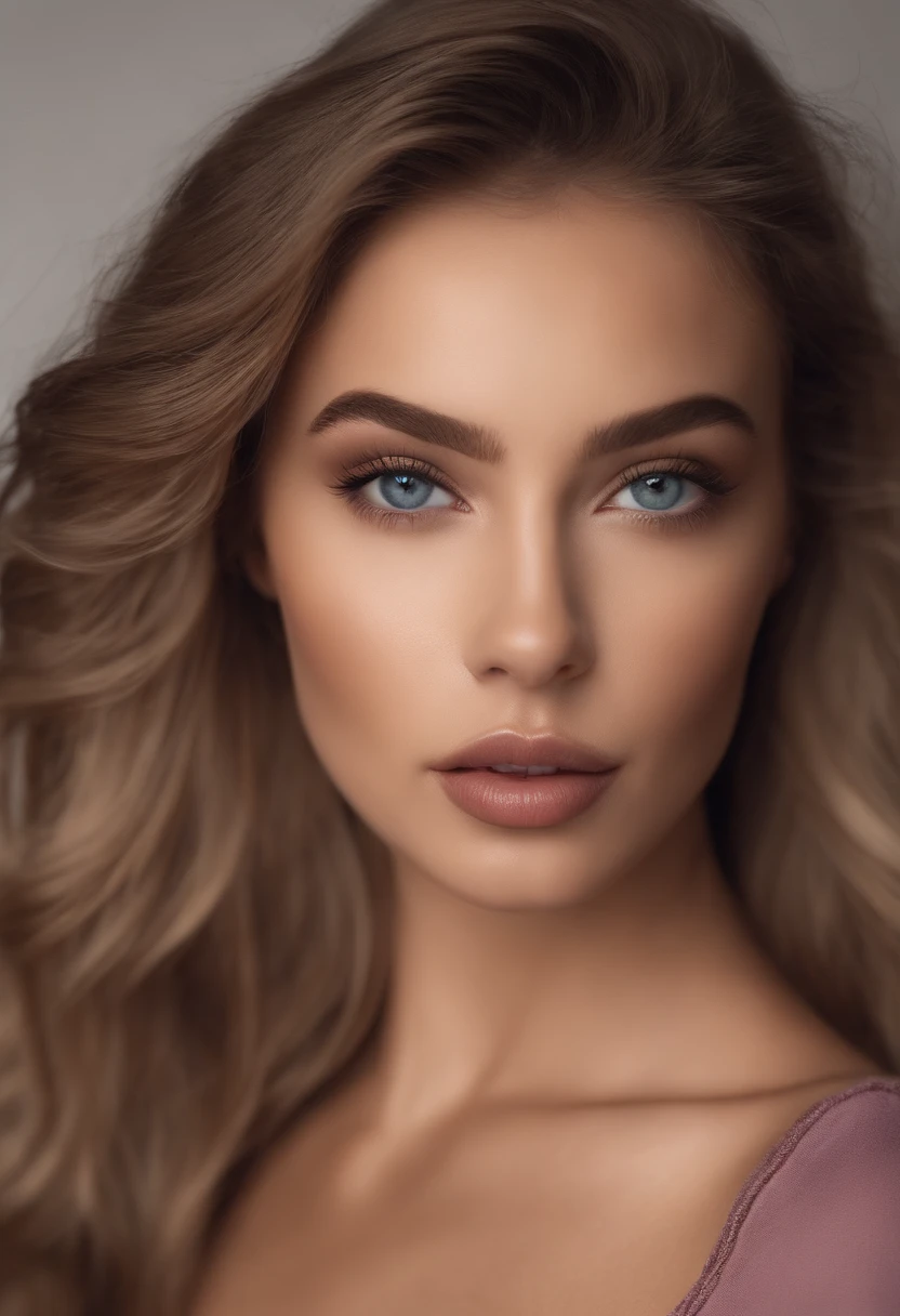 Arafed woman completely , fille sexy aux yeux bleus, ultra realist, Meticulously detailed, Portrait Sophie Mudd, cheveux blonds et grands yeux, selfie of a young woman, Yeux de chambre, Violet Myers, sans maquillage, maquillage naturel, looking straight at camera, Visage avec Artgram, Maquillage subtil, Great photo of the whole body kneeling on the bed, dans la chambre, Medium to large bust; ; ;nu; latina;