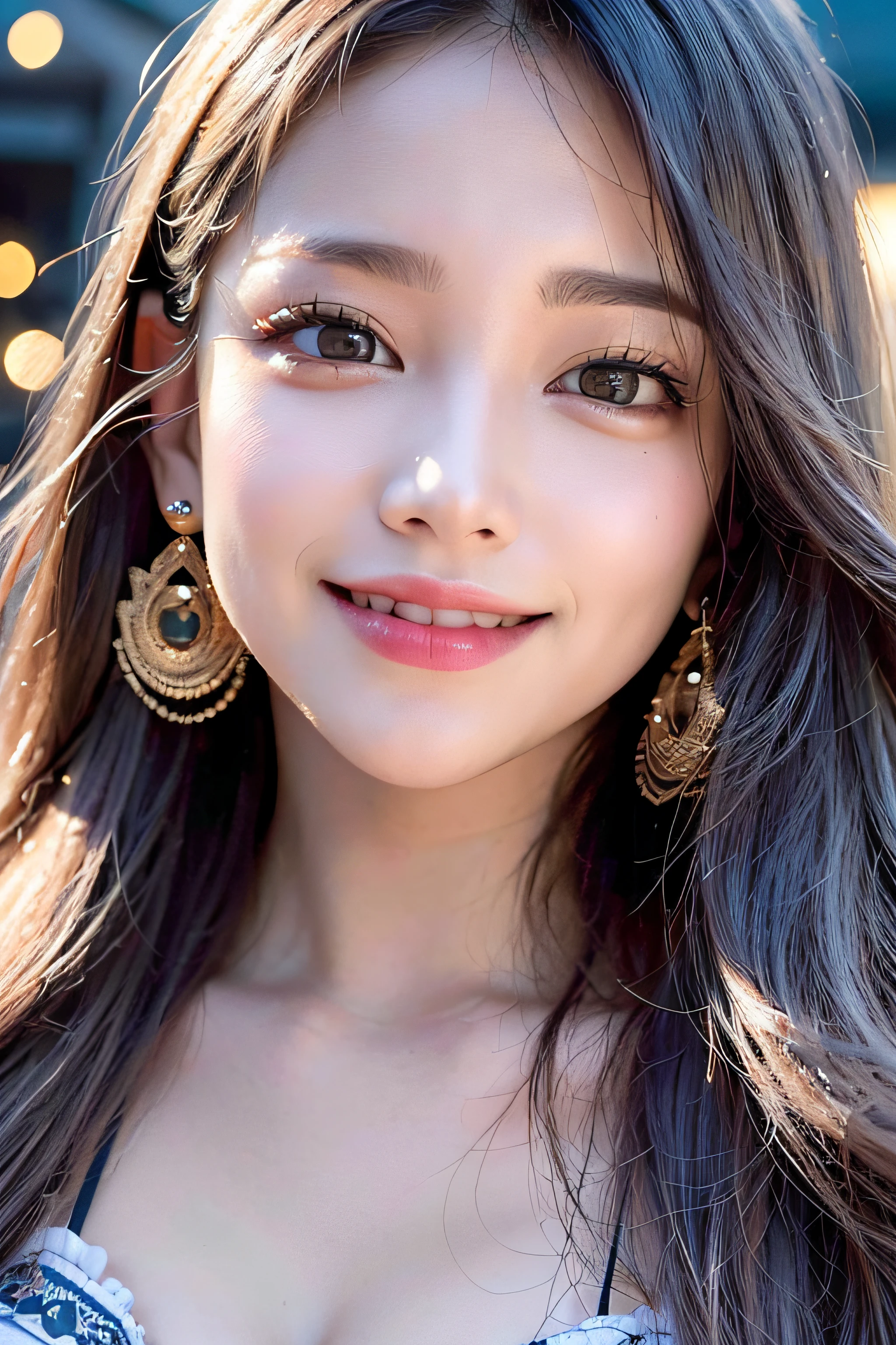 Trip (Only slim shoulder straps, Ultra-low-cut top)( Very close view ) Face view , clothes see-through (((Outdoor paradise))), ((Petals flying in the air ))，Light smile，，camel-toe,(Crystal colorful lights),，Soft clouds，((|Cover with a scarf)), ((Cute clothes that are short and wide|no underwares|Slightly perspective ) ((greek architecture，Bohemian architecture，Hindu temples，Thai snacks，Thai style)) starrysky，Beautiful
（（Masterpiece））,（realisticlying：1.2）,best qualtiy,high high quality,absurderes,rich colourful,stunning art,best qualtiy, ultra - detailed,beautifuldetails， reflective hair,Good lighting, Ray traching， depth of fields,ultra - detailed,illustratio,astounding,finedetail,The is very detailed， （（ultra - detailed））， （Beautiful Meticulous Girl）， Beautiful detail glow， Complicated details， A high resolution， Extremely refined and beautiful,beatiful detailed eyes， hdr， Round eyes, detailedfacialfeatures,（Round pupils：1.4） （illustratio）,（美丽细致的眼睛）（Very very detailed face））， depth of fields,（alluring face）(（ssmile：1.3）)， Smiling lips， （looking at viewert：1.1） closeup cleavage， wide wide shot， Side Body， photore， lewd poses ， Moody light， Sistine Phil Beldev, Smile，（（（Masterpiece，Best quality，A high resolution）））），Extremely detailed 8K，Beautiful girl with busty body，（hyper HD，ultra - detailed，High detail，high realistic，Ultra-realistic，Photo realism）,（1girll：1.5）,（realistic dark hair），Short curly hair，Bob cuts hair，（Dynamic posture），Face the camera,A shallow smile,Open lips，Light blue eyes，Average chest，
（Beautiful and detailed face，Beautiful and delicate eyes），Sunlight）,（Beautiful buttocks 0.5），Color backlight

split, Cover your chest with only your hands，hips bare，earring，Pink sexy yarn,（(Striped underwear、Black openwork underwear、Transparent embroidered tulle underwear set,Gold bracelets，Pink lace gloves)）Lace pantyhose、Lace gloves、Wedding headscarf、pearls necklace,（toppless）(Very small panties),Moles under eyes, ((Gray-blue hair))，Crystal glowing necklace