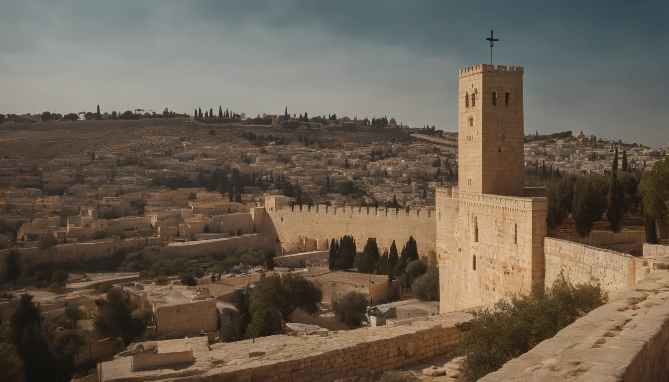 uma vinha, com videiras, com uma torre no meio, In the city of Jerusalem in Judah. imagem biblica