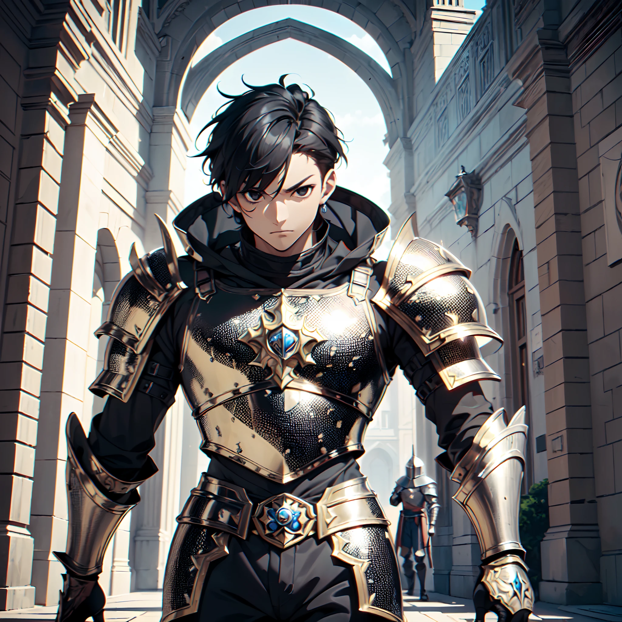 128K Ultra High Definition,
128K Ultra High Quality,
128K Ultra High Resolution,
Best Definition,
Best Quality,
Best Resolution,
Perfectly Detailed,
Perfectly Designed,
Extremely Detailed,
Extremely Designed,
Hyper Detailed,
Hyper Definition,
Hyper Quality,
Hyper Resolution,
Masterpiece,
(((Anime))),
Body Shot,
(((Boy))),
Handsome,
Muscular Body,
(((Black Short Hair))),
(((Black Eyes))),
(((Hyper Detailed & Perfectly Designed Armor Plates))),
(((Hyper Detailed & Perfectly Designed Baron Armor))),
(((Inside Of Medieval Royal Palace Background Scenery))),