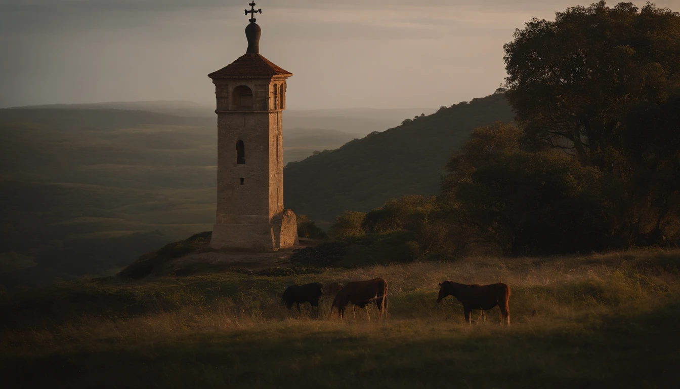 uma vinha, com videiras, com uma torre no meio, . imagem biblica