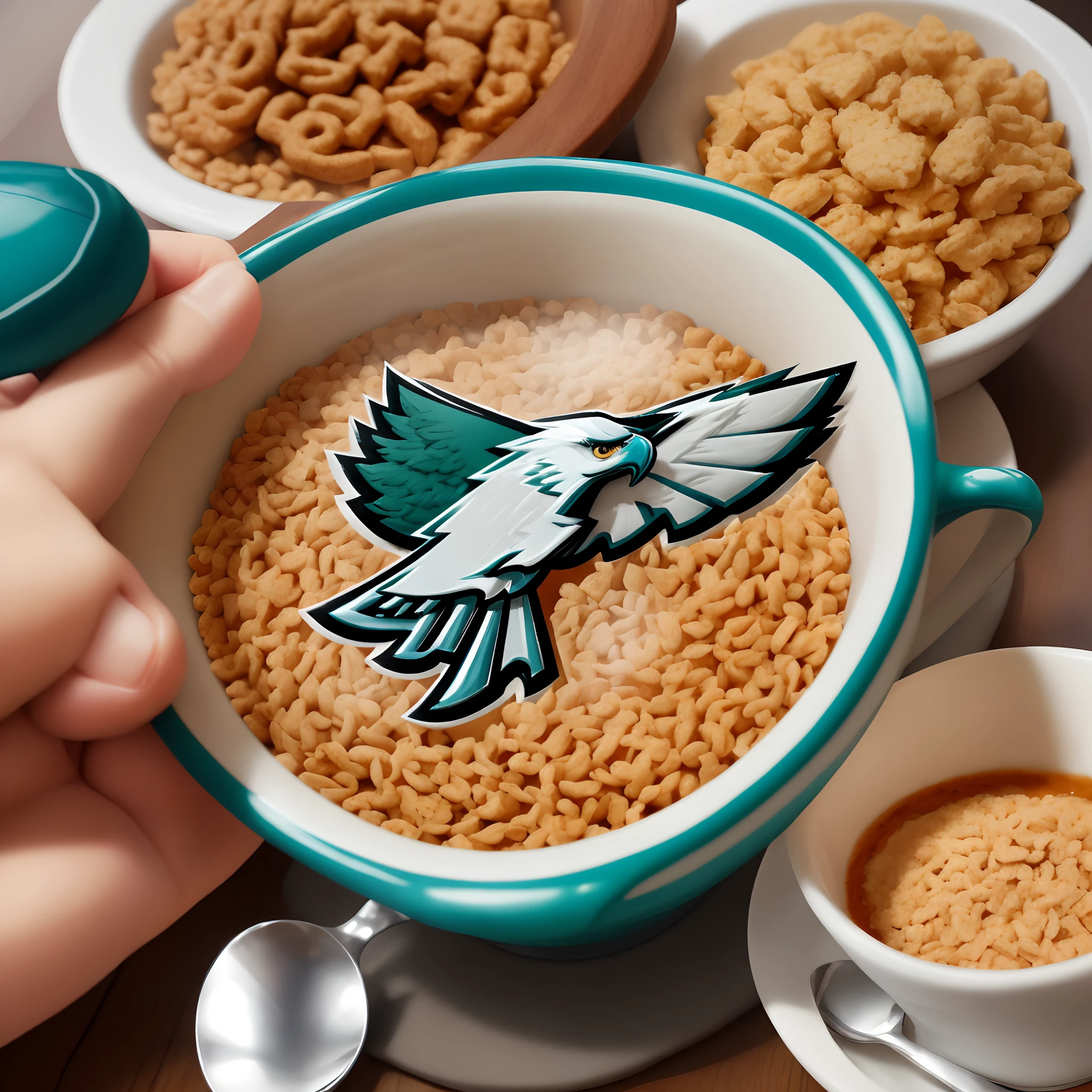 Philadelphia eagles logo in cereal