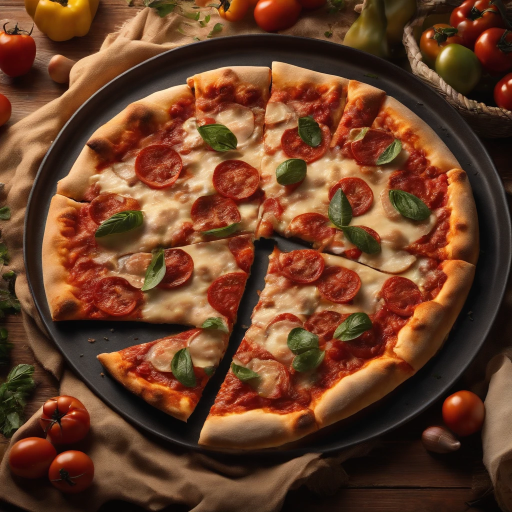 Muy gordo Thor come pizza grande, Detalles altos, ultra foto realsisim, realista, 8k