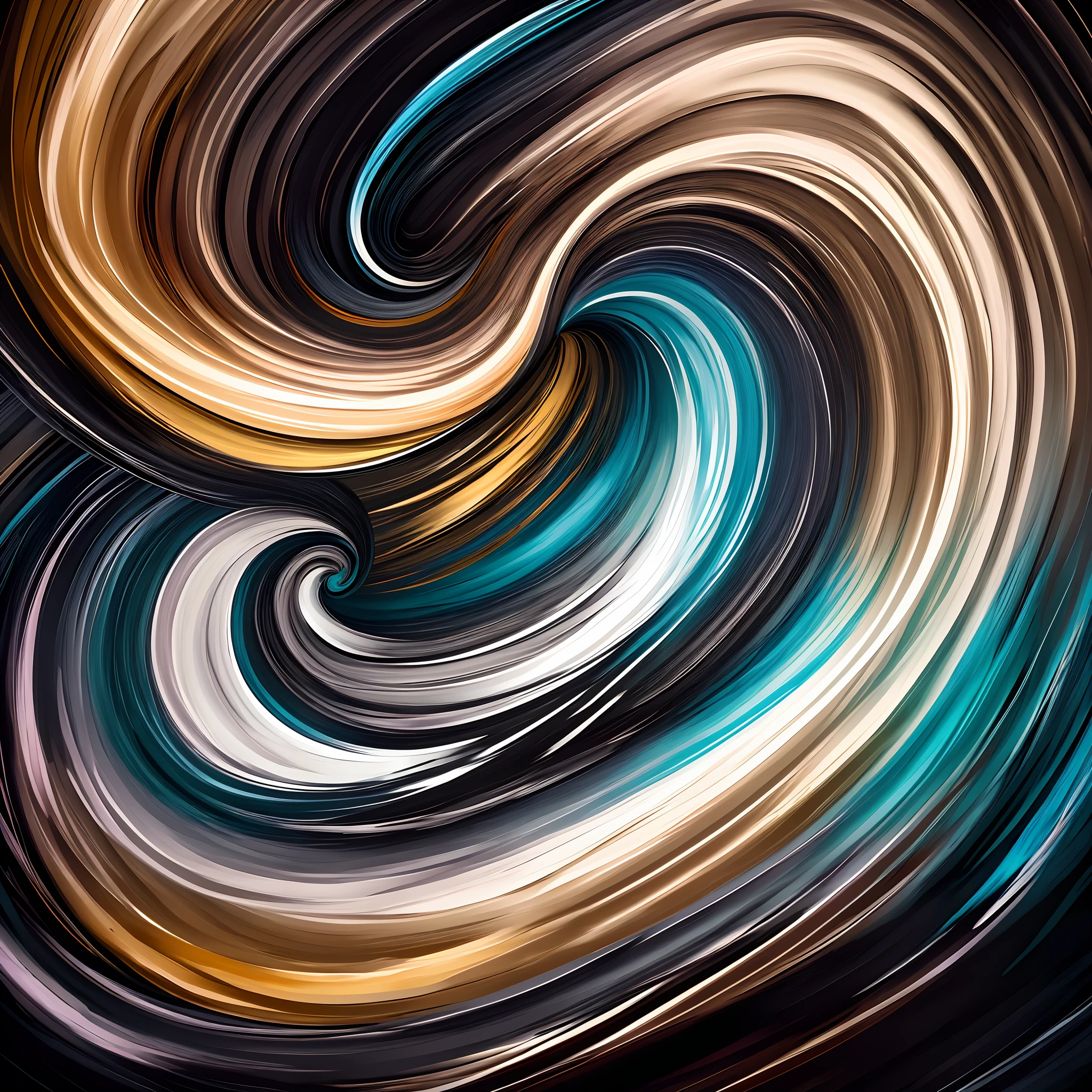 abstract unique neutral colours swirling painted artwork - Variations (Strong)