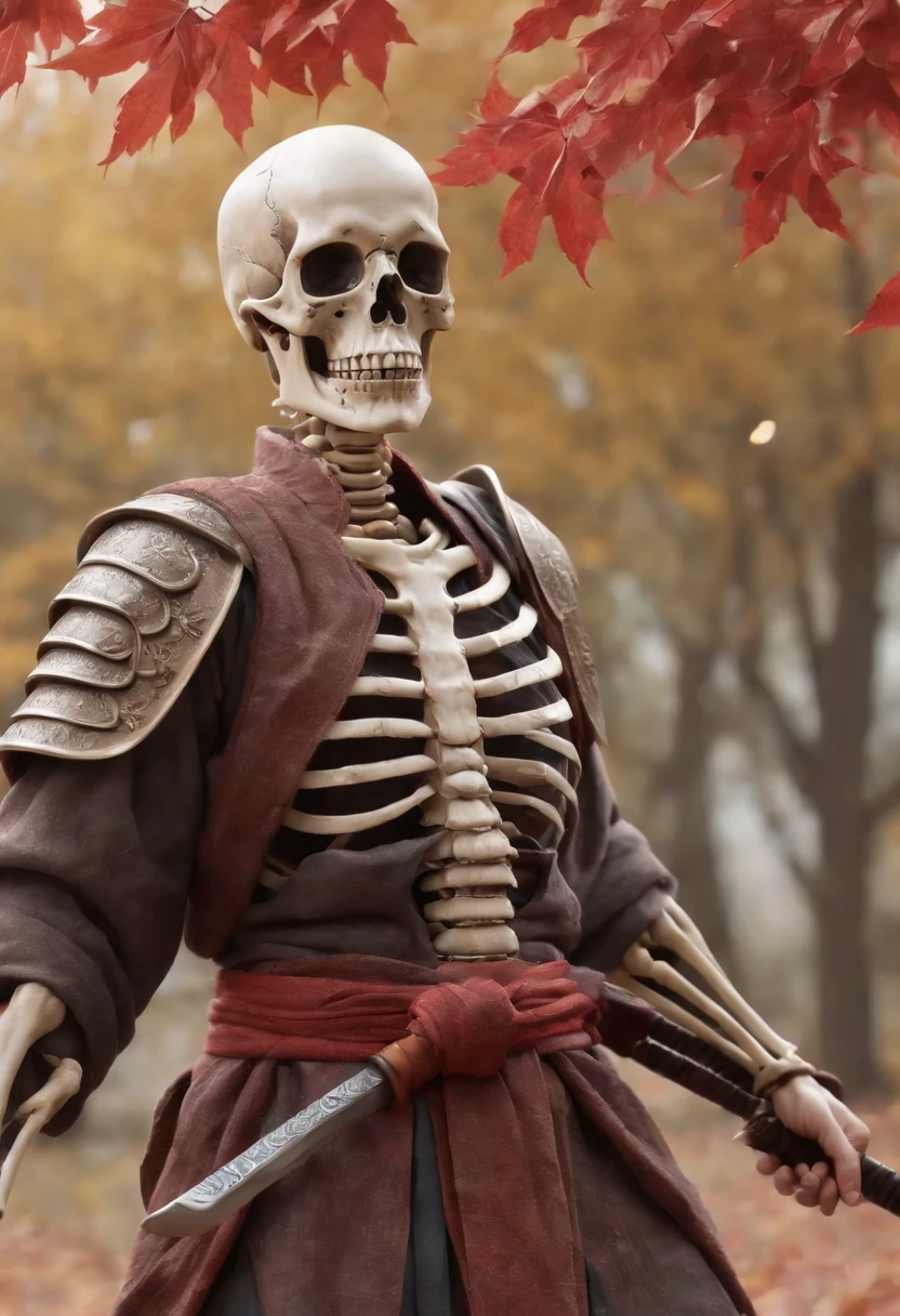 Manga Storyboard: 1.8, Manga Layout,(8K, 16 K, awardwinning, Highest Quality, High resolution, Super Detail,), Highly detailed 4K resolution digital artwork, (Skeleton Swordsman: 1.3), Samurai,Kimono、Hakama's lighting is dynamic, Intricate details are highlighted, Splash art with triad colors and deep tones, Storybook style, Warriors have no hair, The best camera models and lenses, Japanese Katana Sword, A large tree with autumn leaves, red leaves, Return blood, Overwhelming beauty, A bundle of swords stuck in the ground, Symbol of strength. accurate anatomy, (isolation: 1.1), (Reflected Light: 1.2), glass, super detailed, Convoluted, oil on canevas, Dry brush, detail Enhanced, Dynamic Poses、dynamic compositions、Detailed finger、Detailed hand、A detailed face、32K , hyper HD, Comic Panel Layout, Voice bubbles, english text, Hand-drawn audio stickers used in cartoons, Spoke Heart, Read the ellipsis, Spoke question mark, Read an exclamation point, Read notes aloud, Otherworldly, 1990s style ), Effect Lines