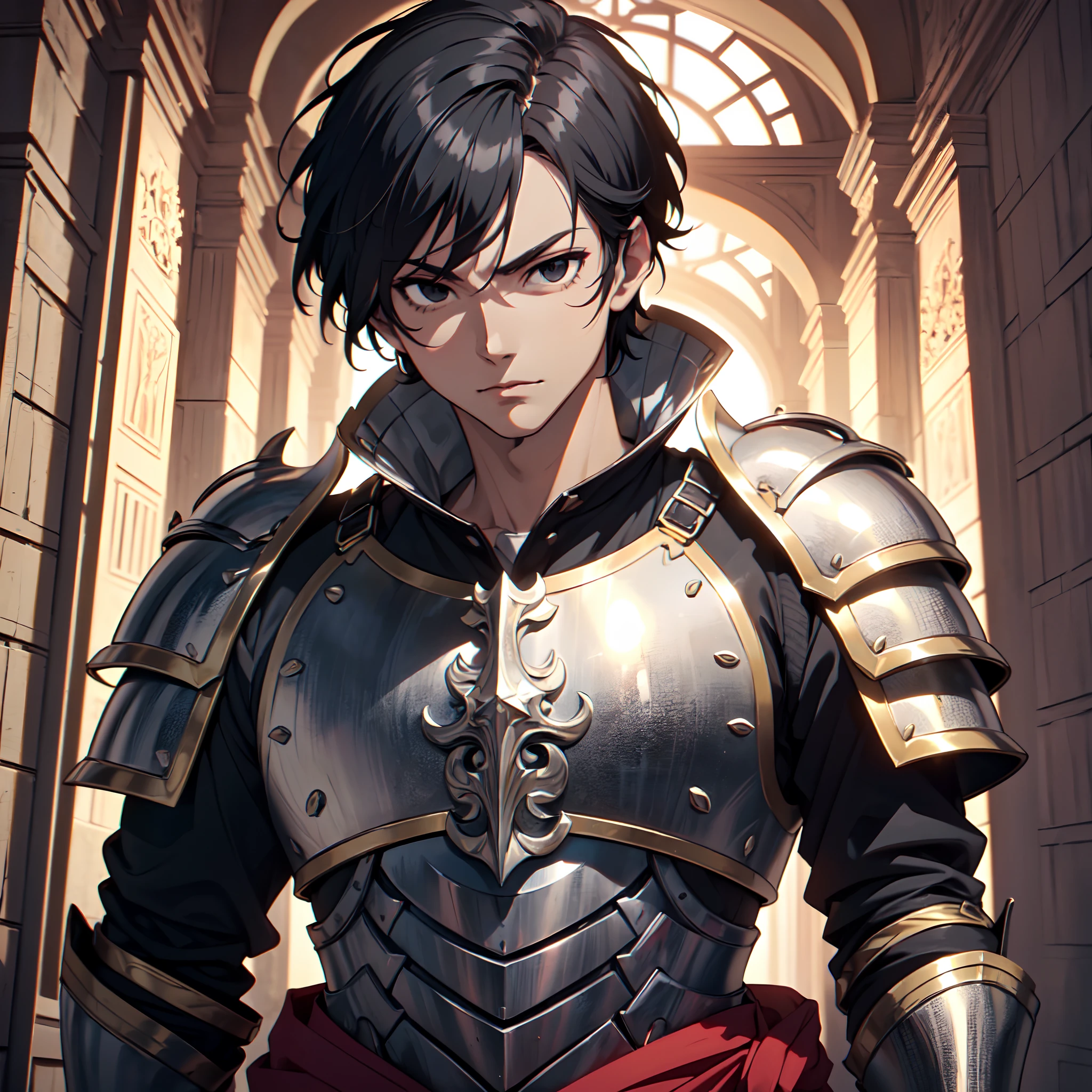 128K Ultra High Definition,
128K Ultra High Quality,
128K Ultra High Resolution,
Best Definition,
Best Quality,
Best Resolution,
Perfectly Detailed,
Perfectly Designed,
Extremely Detailed,
Extremely Designed,
Hyper Detailed,
Hyper Definition,
Hyper Quality,
Hyper Resolution,
Masterpiece,
(((Anime))),
Body Shot,
(((Boy))),
Handsome,
Muscular Body,
(((Black Short Hair))),
(((Black Eyes))),
(((Hyper Detailed & Perfectly Designed Armor Plates))),
(((Hyper Detailed & Perfectly Designed Baron Armor))),
(((Inside Of Medieval Royal Palace Background Scenery))),