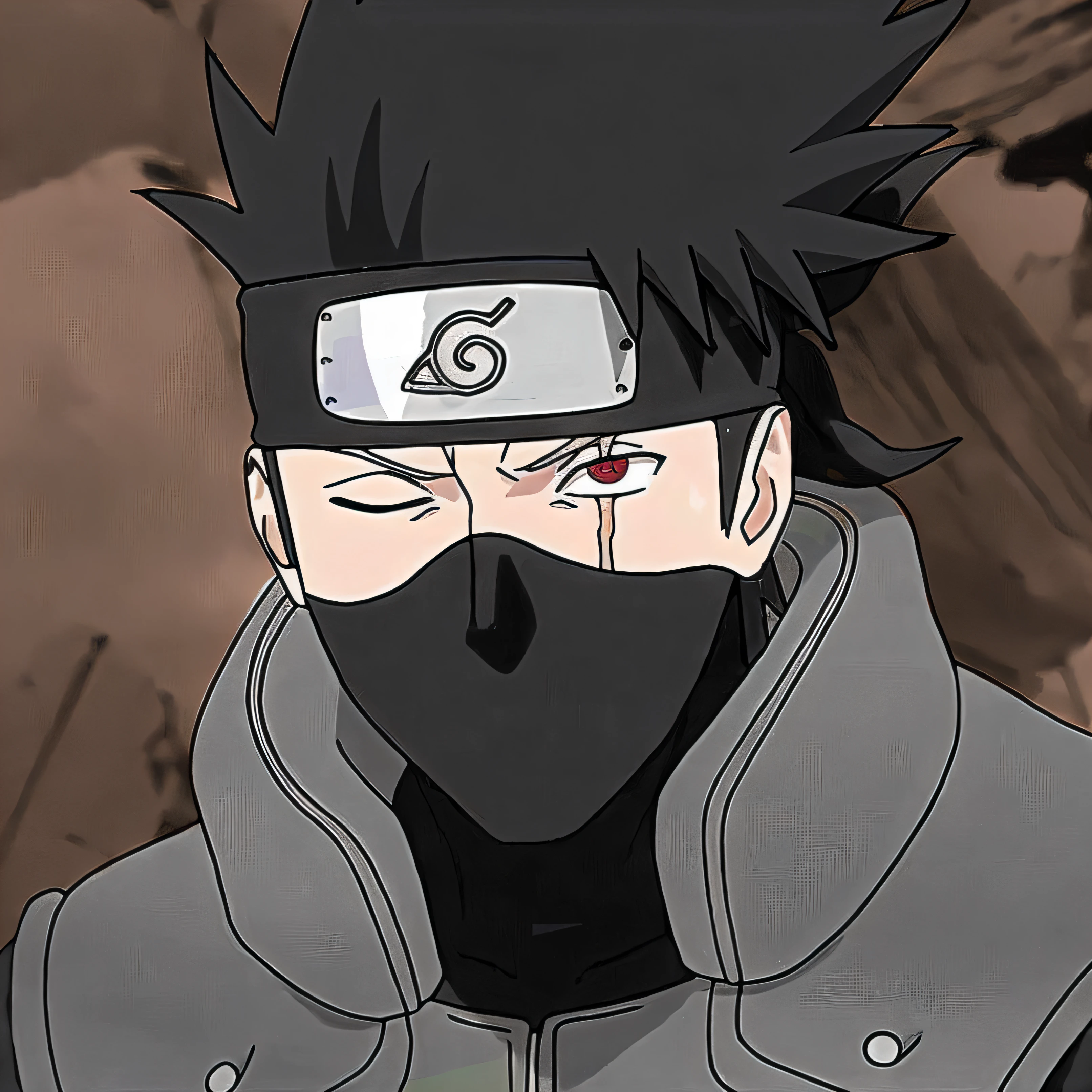 Anime character with a black mask and a black face, Kakashi hatake, dor de Naruto, de Naruto, Kakashi, Akira Akatsuki, ele tem cabelos grisalhos escuros, Coringa se parece com Naruto, itatchi uchiha, Coringa como Naruto, Shinobi, sasuke uchiha, Naruto artstyle, madara uchiha, Naruto