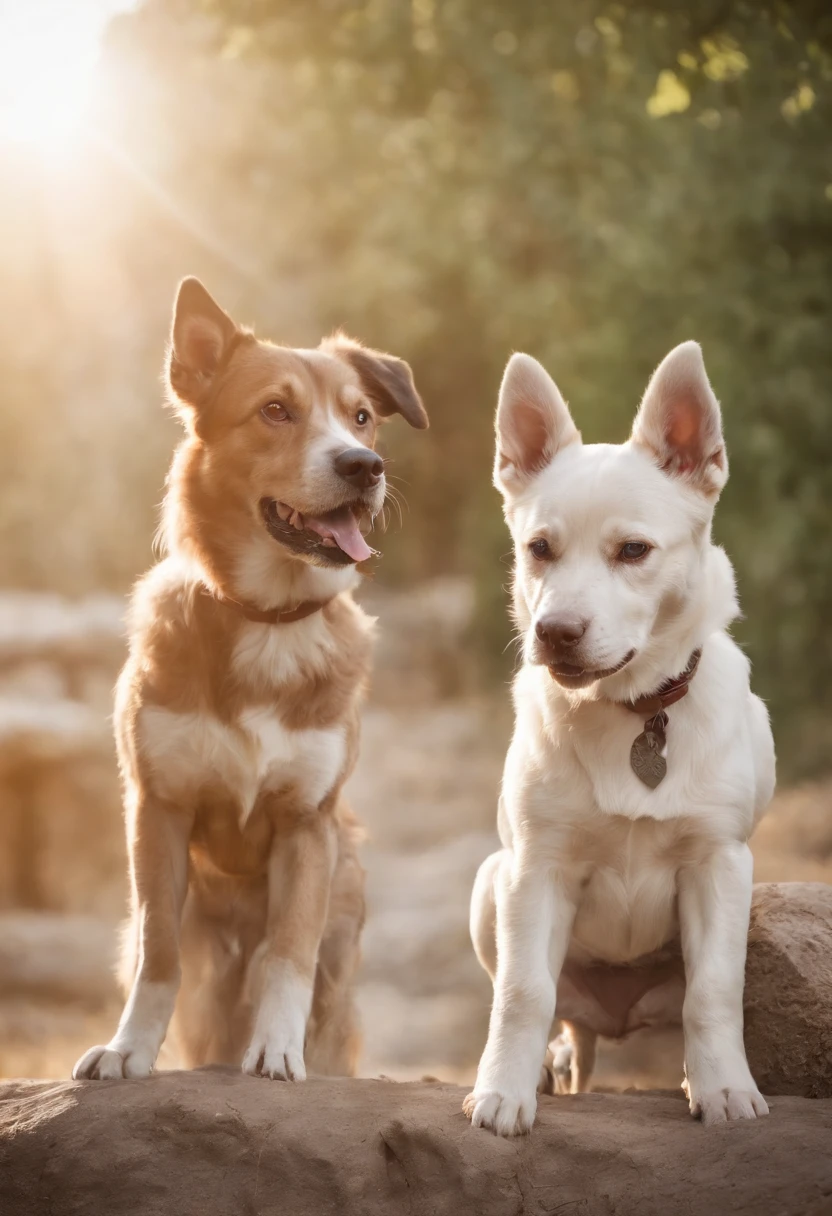 a movie poster that features a dog as hero, cinematic lighting, indian village background, hyper realistic