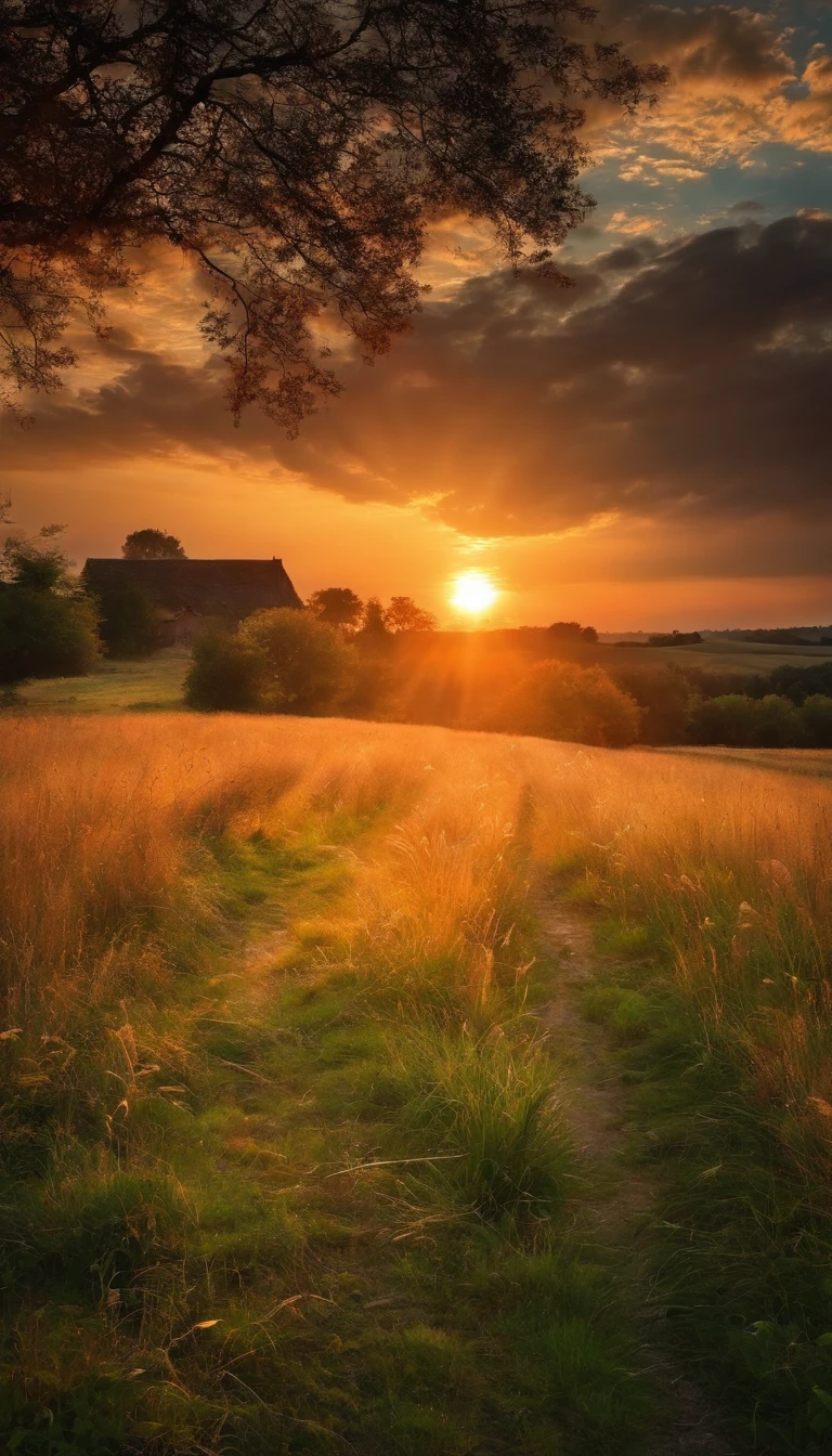 Sunset in the countryside
