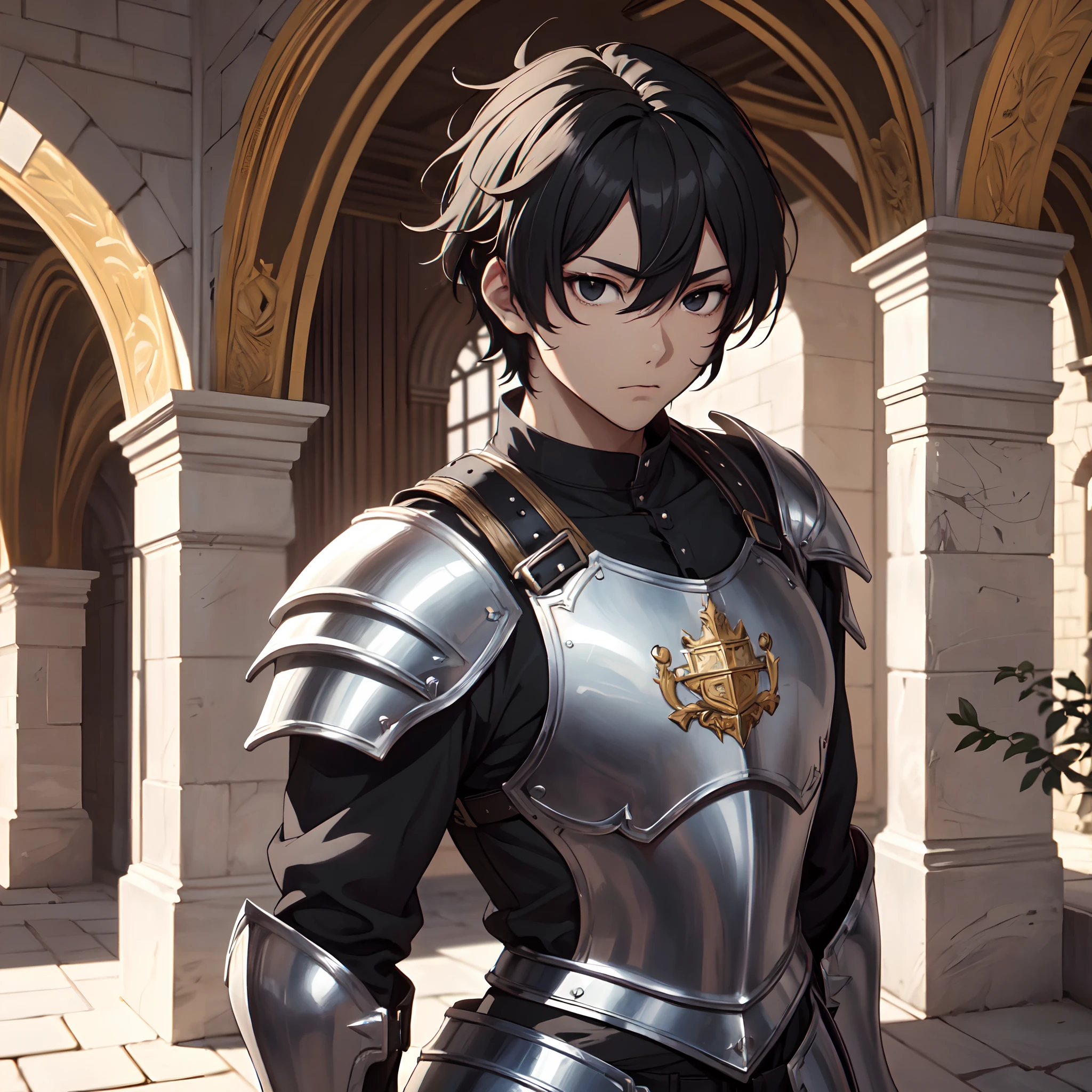 128K Ultra High Definition,
128K Ultra High Quality,
128K Ultra High Resolution,
Best Definition,
Best Quality,
Best Resolution,
Perfectly Detailed,
Perfectly Designed,
Extremely Detailed,
Extremely Designed,
Hyper Detailed,
Hyper Definition,
Hyper Quality,
Hyper Resolution,
Masterpiece,
(((Anime))),
Body Shot,
(((Boy))),
Handsome,
Muscular Body,
(((Black Short Hair))),
(((Black Eyes))),
(((Hyper Detailed & Perfectly Designed Armor Plates))),
(((Hyper Detailed & Perfectly Designed Baron Armor))),
(((Inside Of Medieval Royal Palace Background Scenery))),