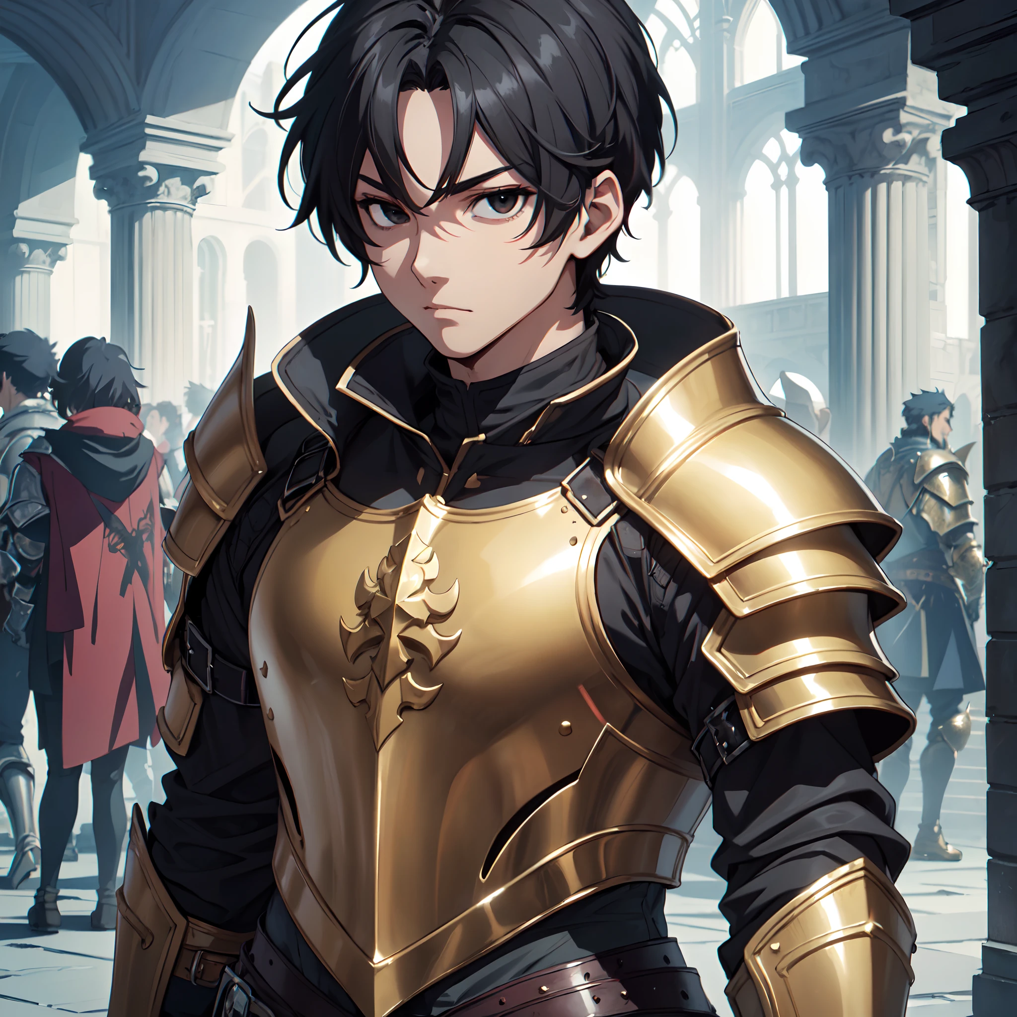 128K Ultra High Definition,
128K Ultra High Quality,
128K Ultra High Resolution,
Best Definition,
Best Quality,
Best Resolution,
Perfectly Detailed,
Perfectly Designed,
Extremely Detailed,
Extremely Designed,
Hyper Detailed,
Hyper Definition,
Hyper Quality,
Hyper Resolution,
Masterpiece,
(((Anime))),
Body Shot,
(((Boy))),
Handsome,
Muscular Body,
(((Black Short Hair))),
(((Black Eyes))),
(((Hyper Detailed & Perfectly Designed Armor Plates))),
(((Hyper Detailed & Perfectly Designed Baron Armor))),
(((Inside Of Medieval Royal Palace Background Scenery))),