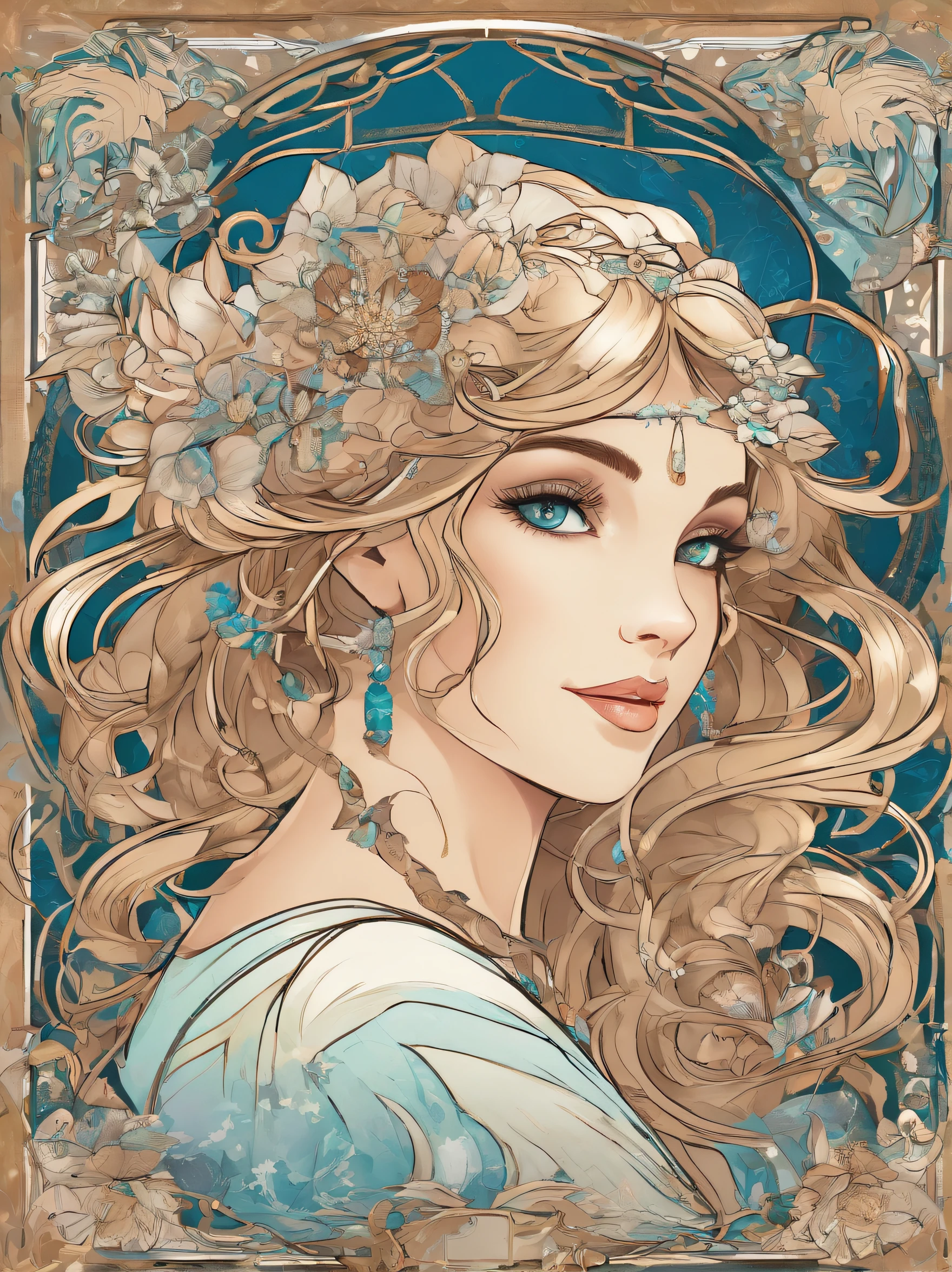 Extremely beautiful girl、ers old、Lori、the golden ratio、ssmile、Detailed eyes、Lustrous lips、silber hair、Blue eyes、