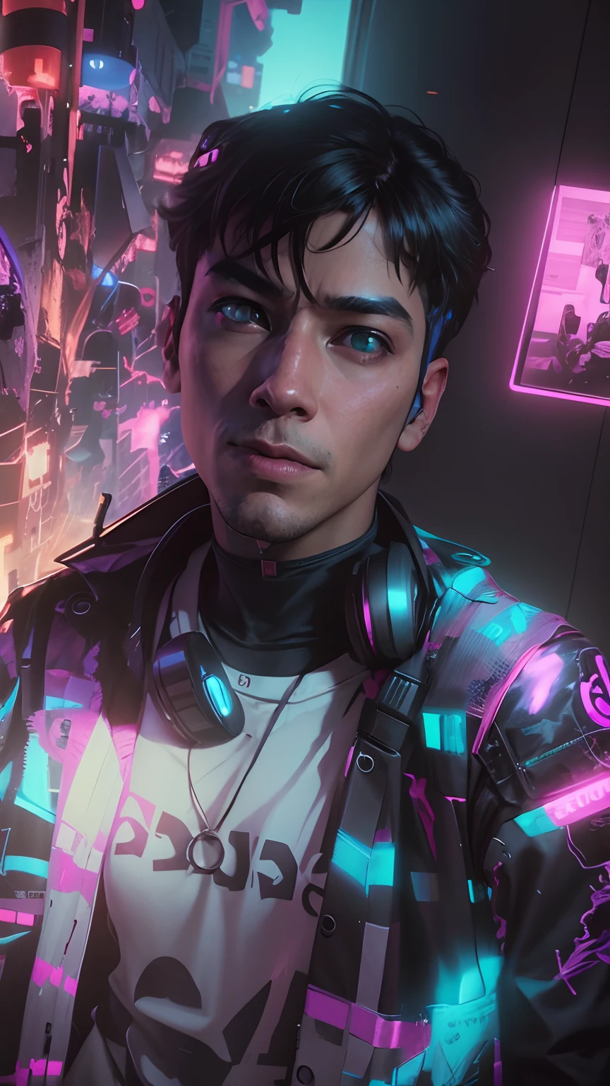 Changes background cyberpunk hyper Realstic face 8k  gaming