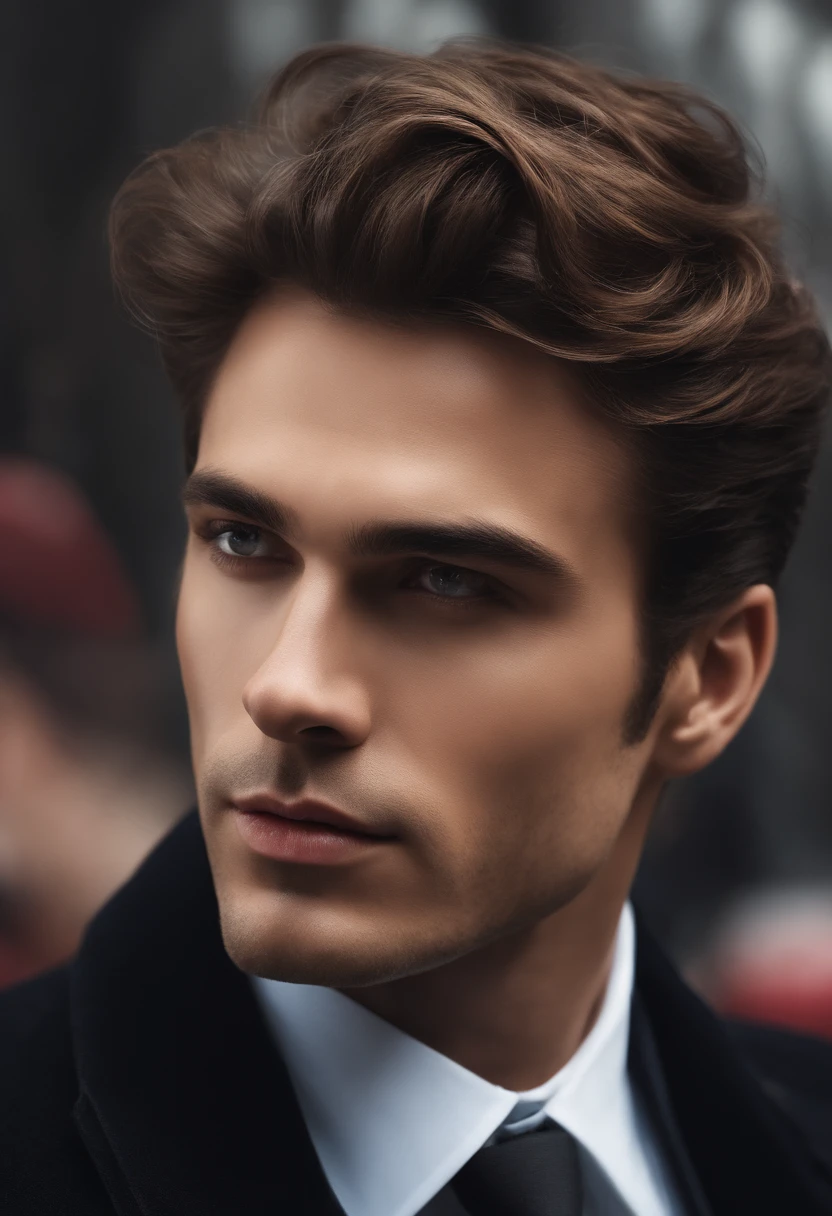 A realistic photo, Photorealistic: 1.4 Official Art, ultra detialed, Beautiful and aesthetically pleasing, beutiful, Masterpiece, of the best quality, Male Businessman,looks straight,a closeup of a