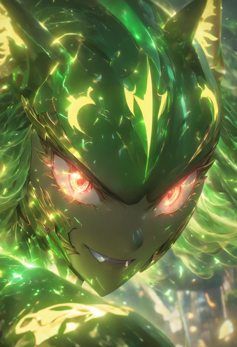 Masterpiece Anime Robot beutiful emerald skin golem cat girl magic, aesthetic_eyes, detailed eyes, demon horn, mask, wings, glowing, random fantasy hair, multicolored hair, body detailed, random very angry face, detailed face, Saenyo Ancalagon Anthropomorphic majestic Guardian | Portrait | finely detailed Obsidian and Lava armor | cinematic lighting | intricate filigree metal design | 8k | unreal engine | octane render | aesthetic_eyes, detailed eyes, body detailed, ahegao, detailed face, highly detailed, fantasy background, blush, cat_ears_earrings hair_ornament highres jewelry triple_earring, detailed all, solo, fightning stance, magic circle, electrification, lightning effect, ray tracing, detailed all, show your ability A.I, 4K Ultra HD. add fullface mask, mouth and nose covered by mask, glowing eyes particle glowing, 4K Wallpaper, robot female,