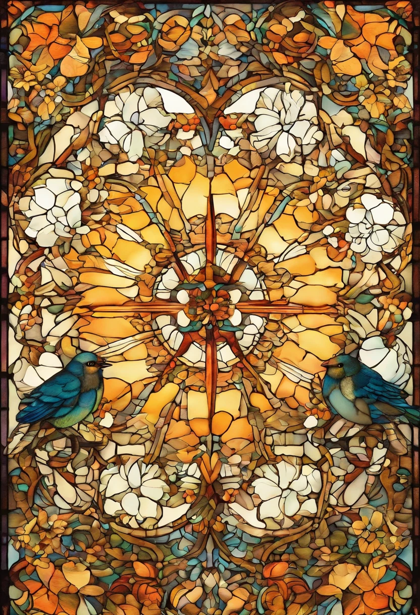 best quality,4k,8k,highres,masterpiece:1.2,ultra-detailed,realistic:1.37,portraits,illustration,Japanese style,warm colors,soft lighting,birds,monogram art,floral patterns,subtle textures,vibrant colors,hand-painted details,peaceful atmosphere,delicate lines,fine brushwork,traditional,harmonious composition