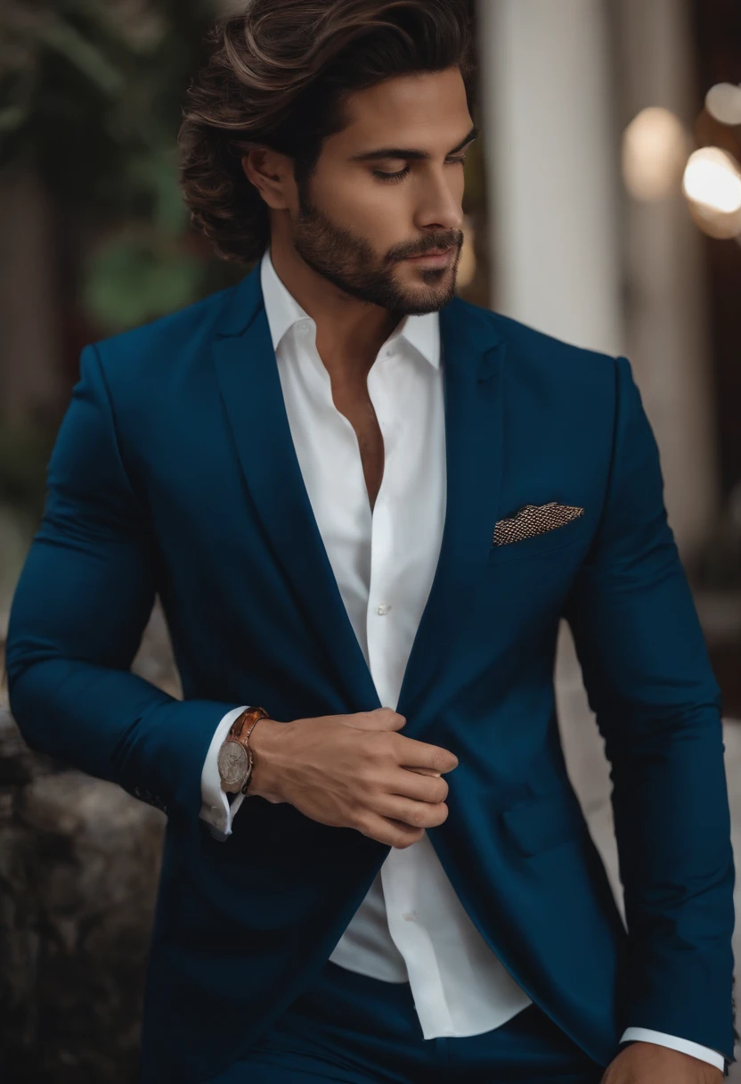 Homem lindo de terno , cabelo lindo , executivo, Business Scenario
