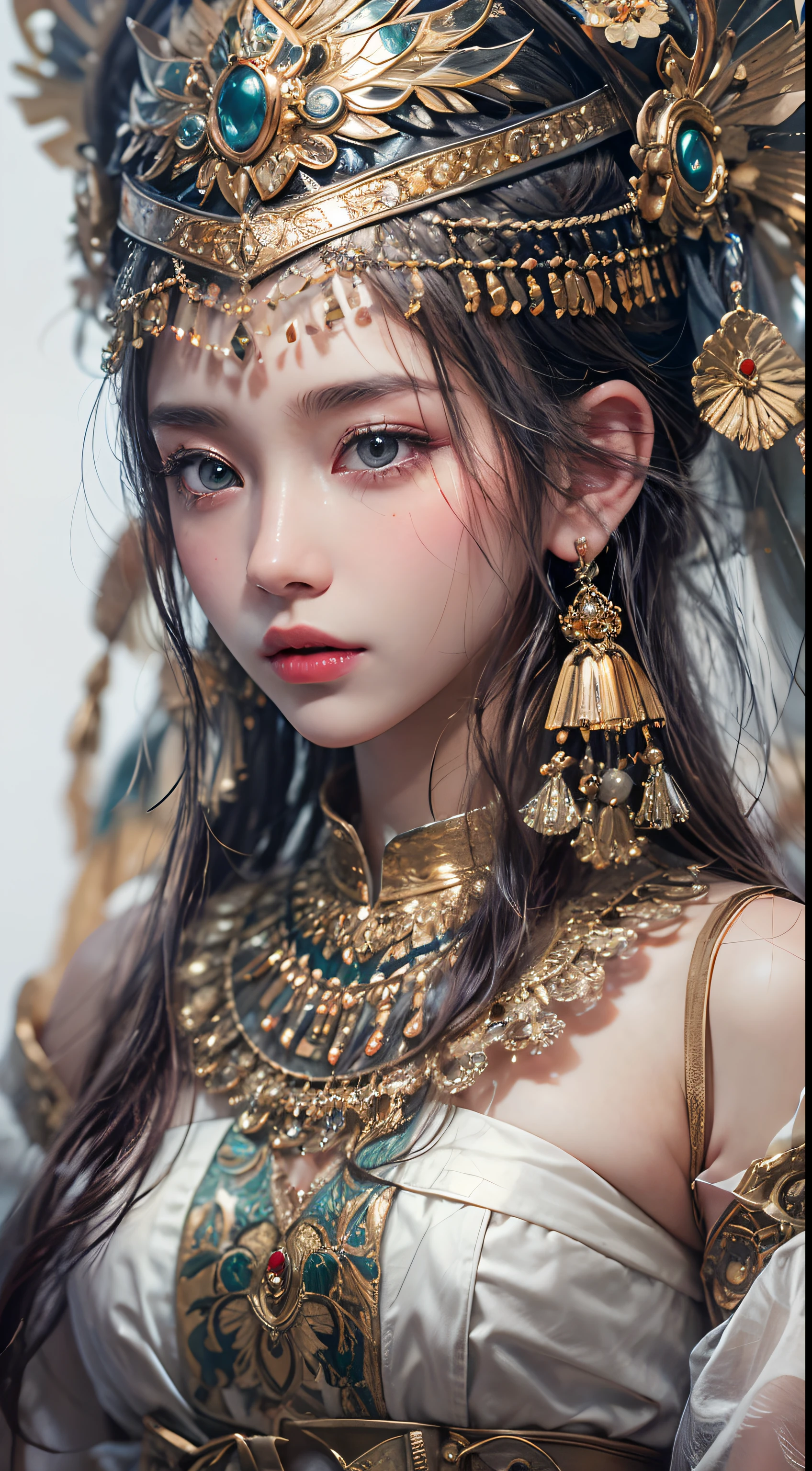 (Pink Fashion T-shirt:1.9),(Colorful hair: 1.8), (all the colours of the rainbow: 1.8),(((((vertical painting:1.6))), (painting:1.6),front, comics, illustrations, paintings, large eyes, crystal clear eyes,( rainbow color gradient high ponytail:1.7), exquisite makeup, closed mouth,(Small Fresh: 1.5),(Wipe Chest: 1.6) ,long eyelashes, white off shoulder T-shirt, White Shoulder Shirt,looking at the audience, large watery eyes, (rainbow colored hair:1.6), color splash, (solo:1.8), color splash, color explosion, thick paint style, messy lines, ((shining)),(colorful), (colorful), (colorful), colorful, Thick Paint Style, (Splash) (Color Splash), Vertical Painting, Upper Body, Paint Splash, Acrylic Pigment, Gradient, Paint, Highest Image Quality, Highest Quality, Masterpiece, Solo, Depth of Field, Face Paint, colorful clothes, (Elegant: 1.2), gorgeous,long hair, wind, (Elegant: 1.3), (Petals: 1.4),(((masterpiece))),(((best quality))),((ultra-detailed)),(illustration),(dynamic angle),((floating)),(paint),((disheveled hair)),(solo),(1girl) , (((detailed anima face))),((beautiful detailed face)),collar,bare shoulders,white hair, ((colorful hair)),((streaked hair)),beautiful detailed eyes,(Gradient color eyes),(((colorful eyes))),(((colorful background))),(((high saturation))),(((surrounded by colorful splashes))),